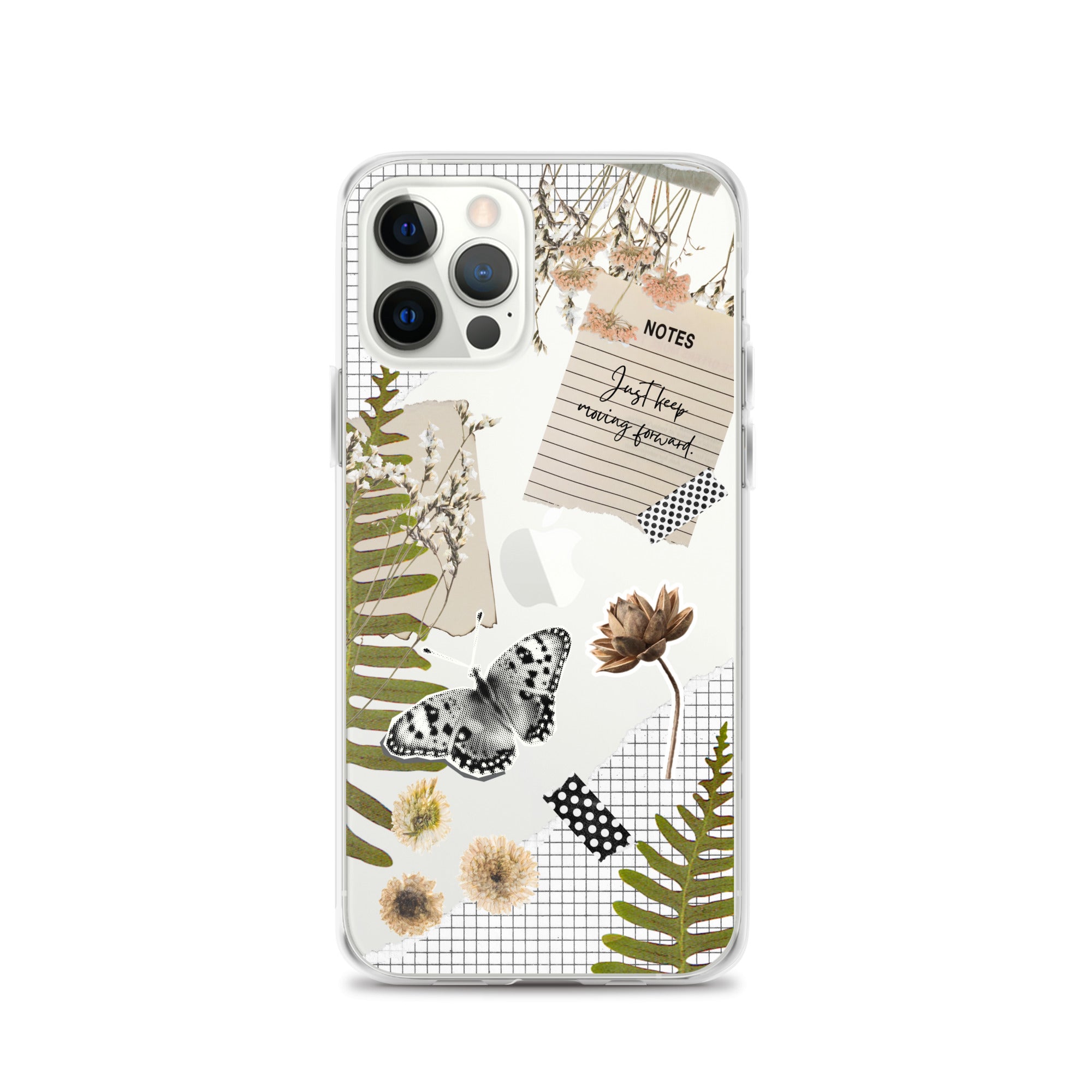 Boho Collage Clear iPhone Case iPhone 12 Pro