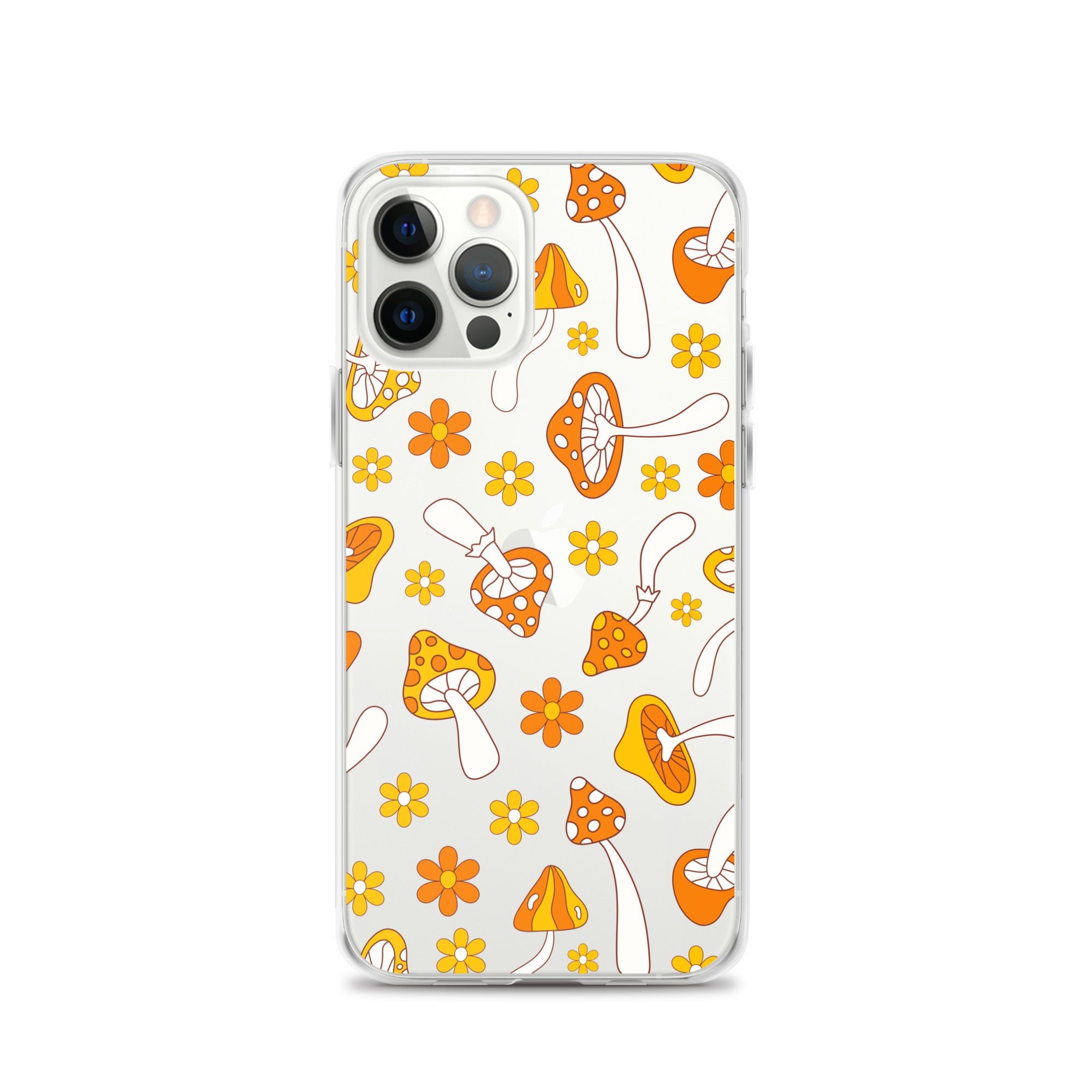 Retro Mushrooms Clear iPhone Case iPhone 12 Pro
