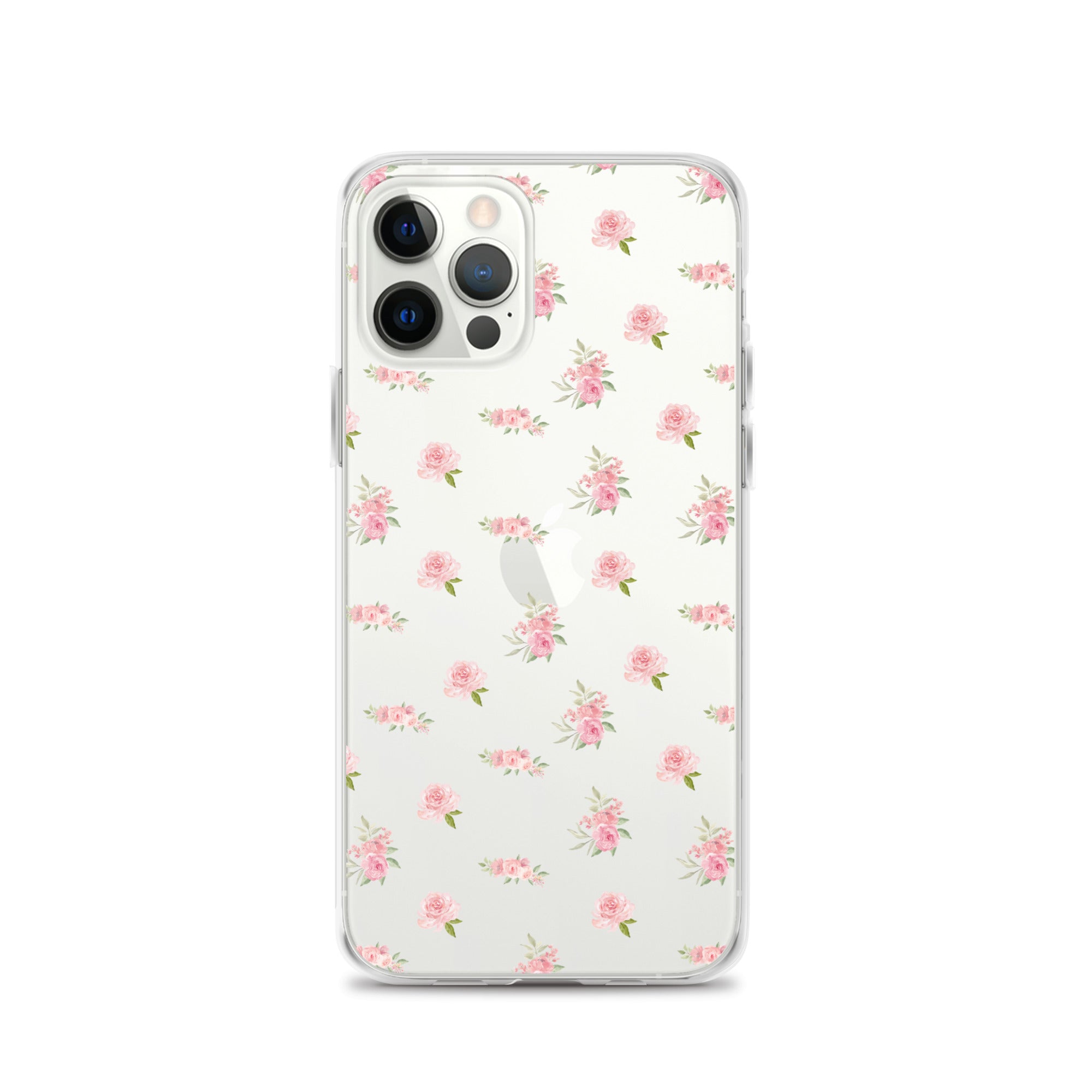 Pink Vintage Roses Clear iPhone Case