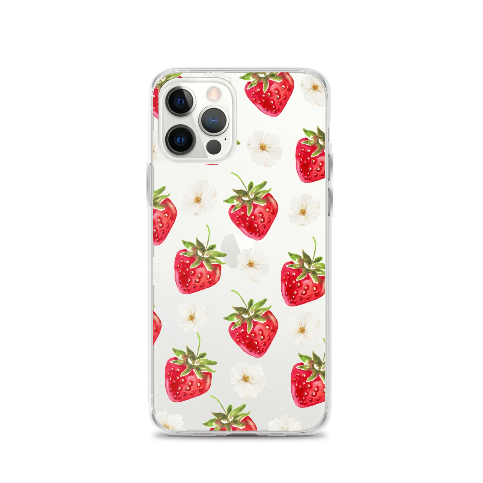 Strawberry Bloom Clear iPhone Case