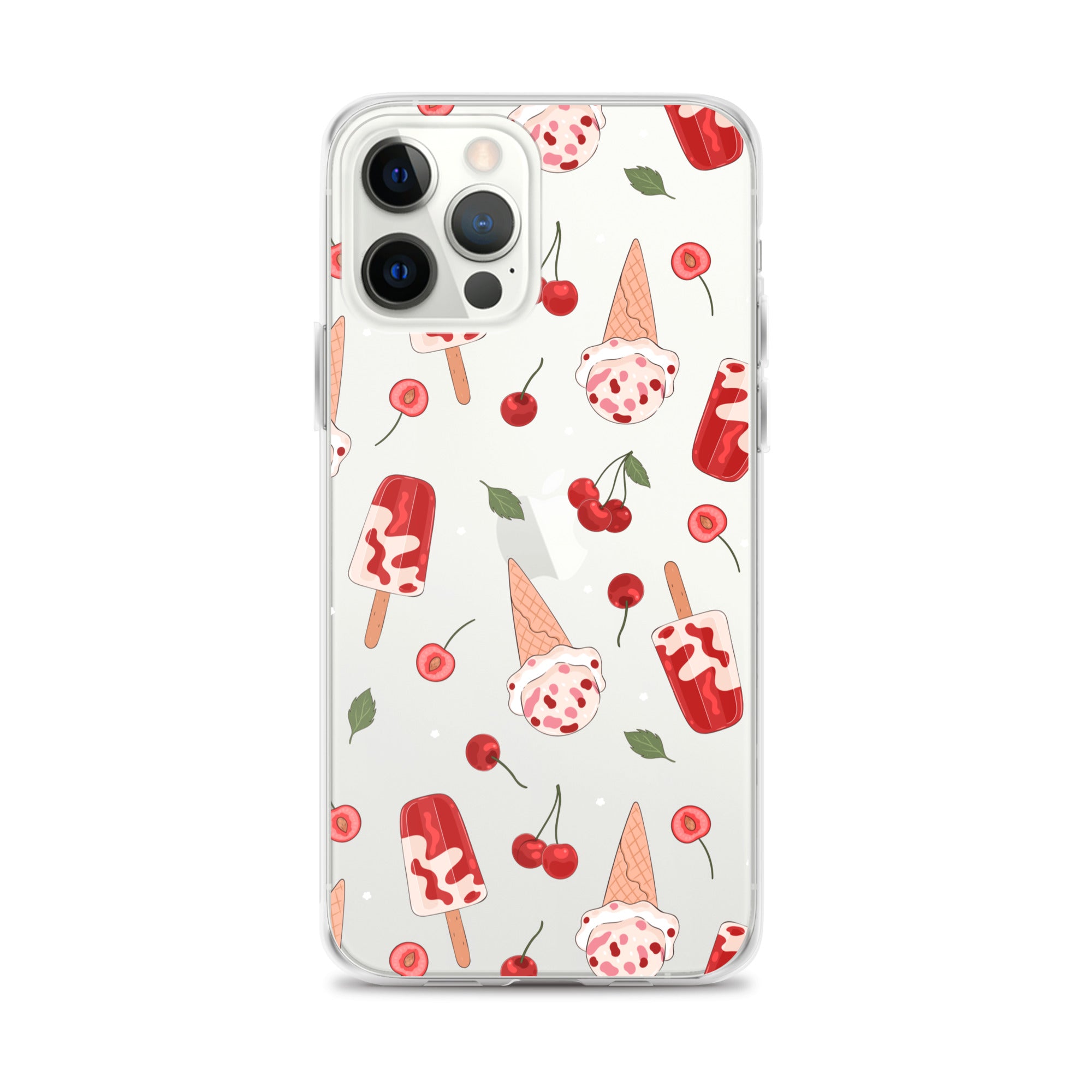 Cherry Ice Cream Clear iPhone Case iPhone 12 Pro Max