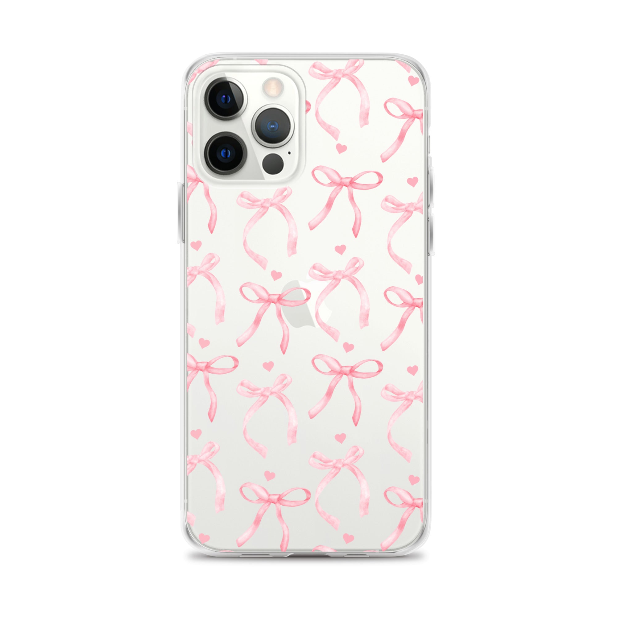 Blushing Bow Clear iPhone Case