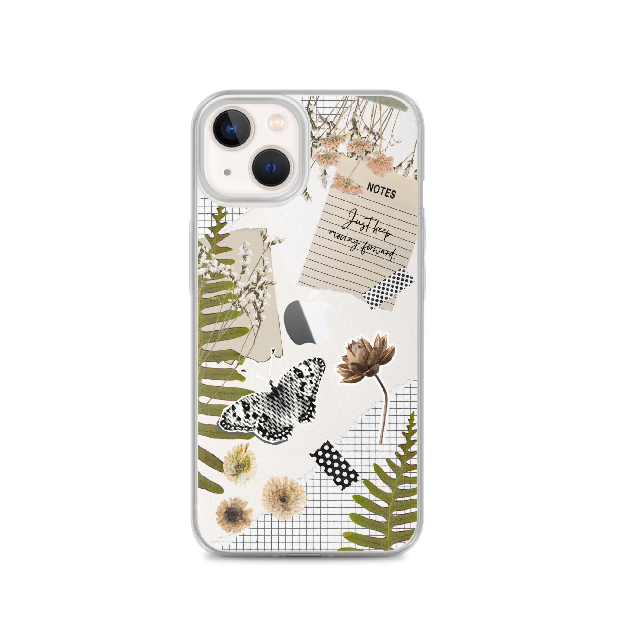 Boho Collage Clear iPhone Case iPhone 13
