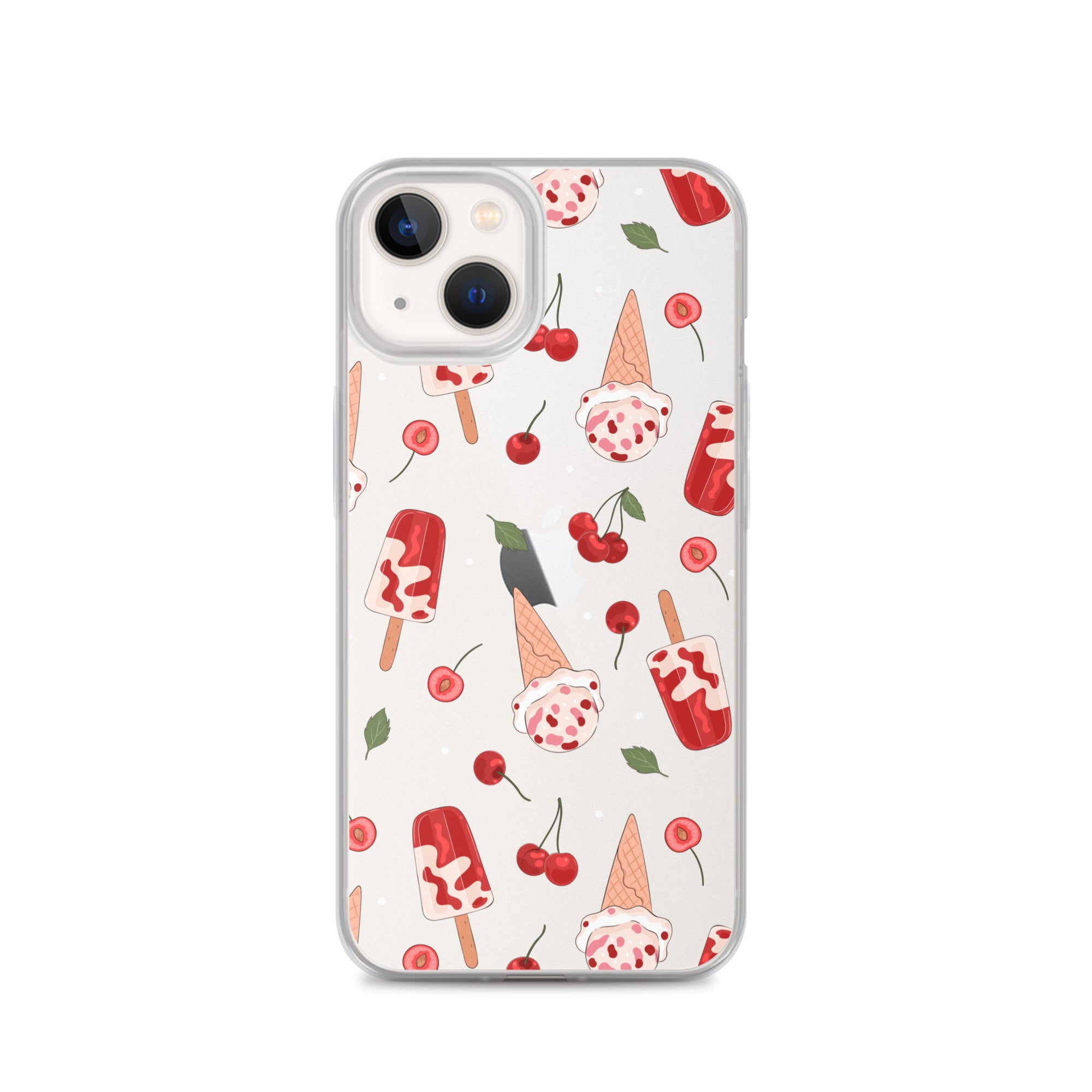 Cherry Ice Cream Clear iPhone Case iPhone 13