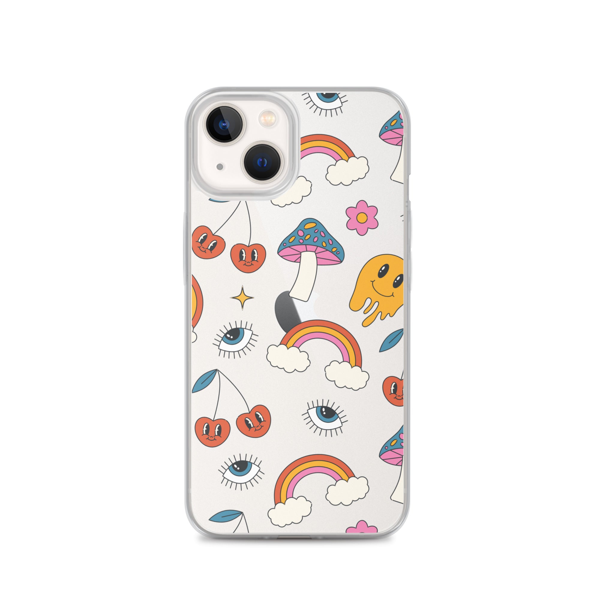 Rainbow Vibes Clear iPhone Case iPhone 13