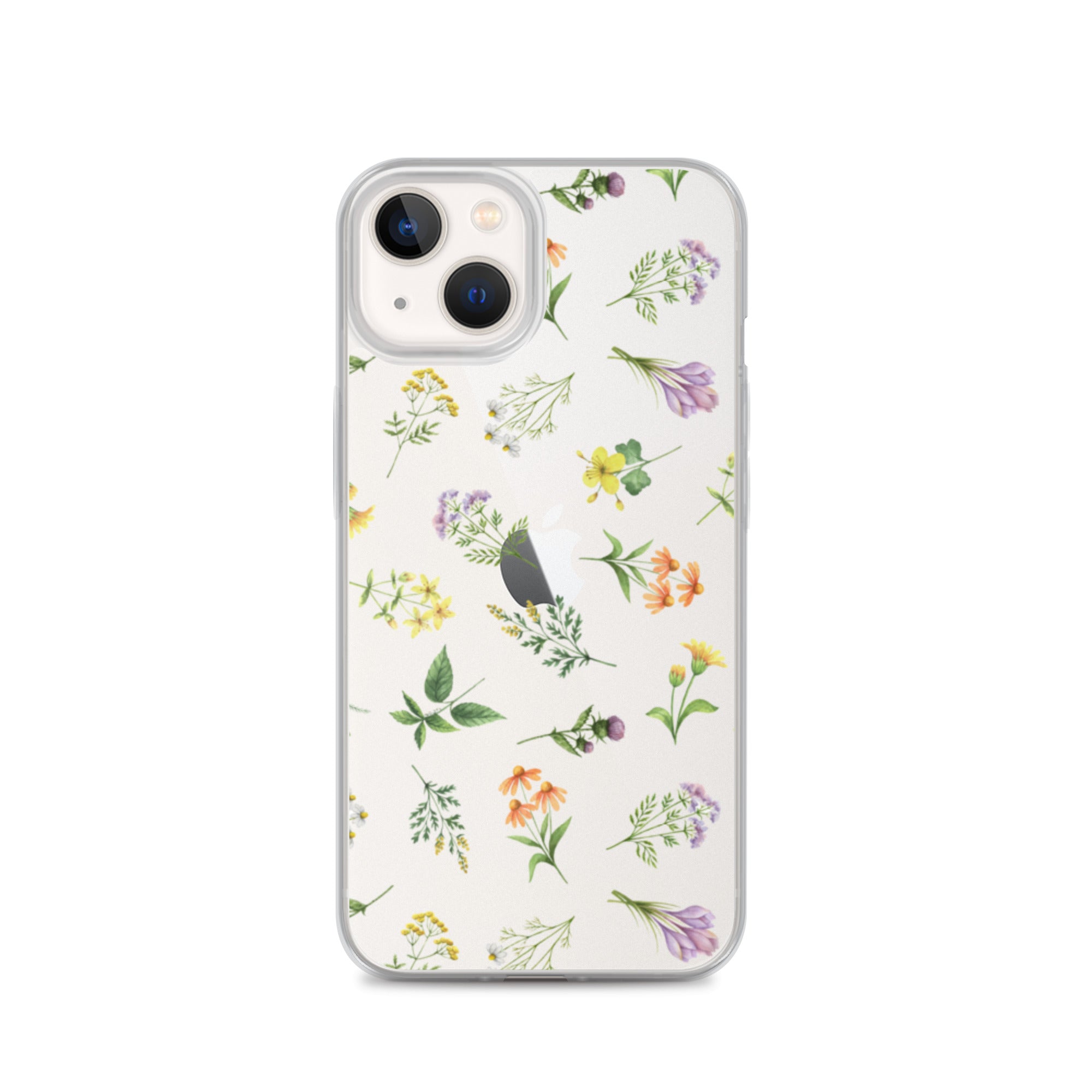 Floral Rain Clear iPhone Case iPhone 13