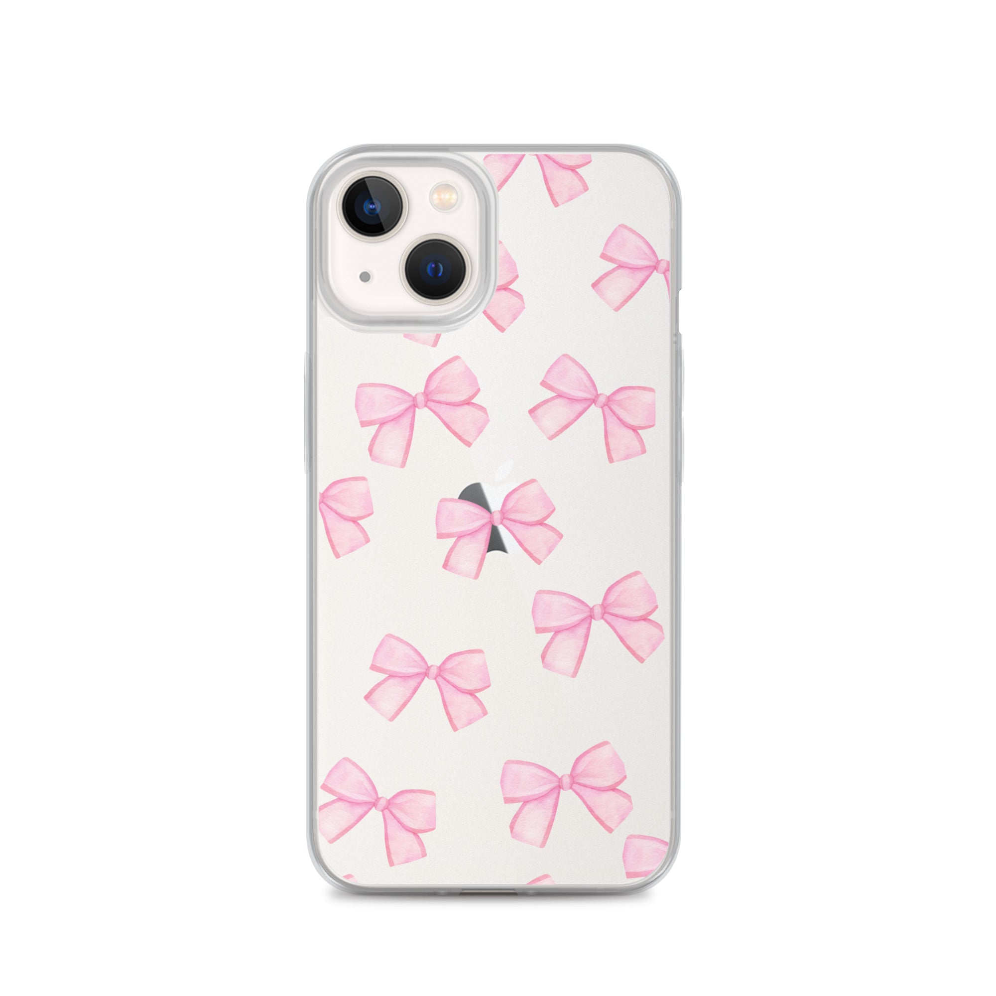 Pink Bows Clear iPhone Case