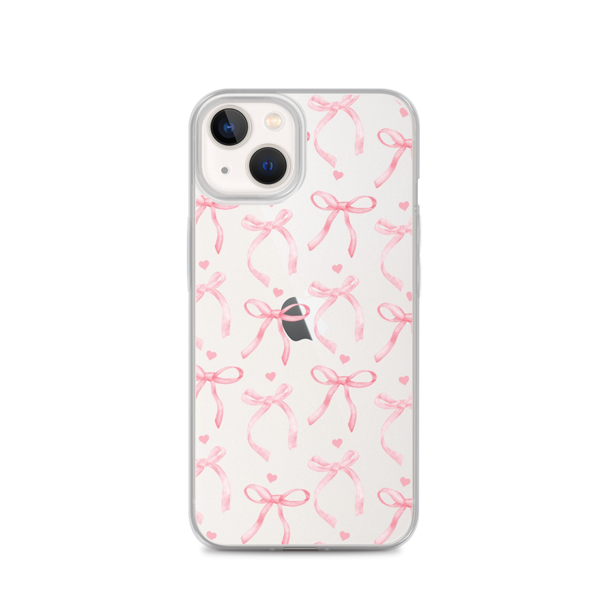 Blushing Bow Clear iPhone Case
