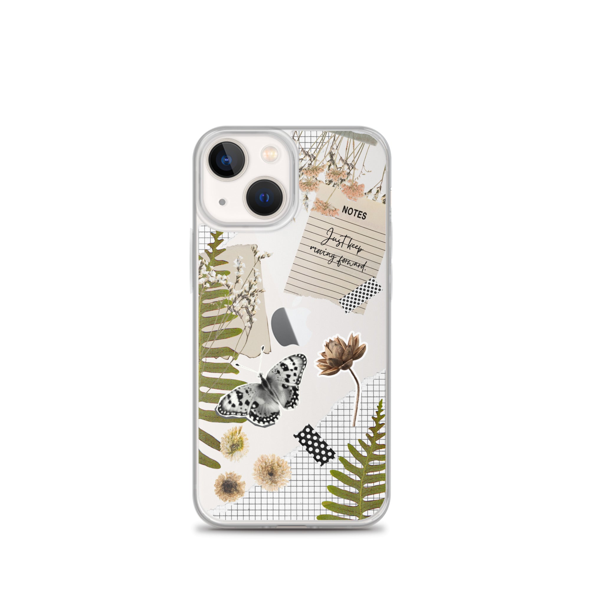 Boho Collage Clear iPhone Case iPhone 13 mini