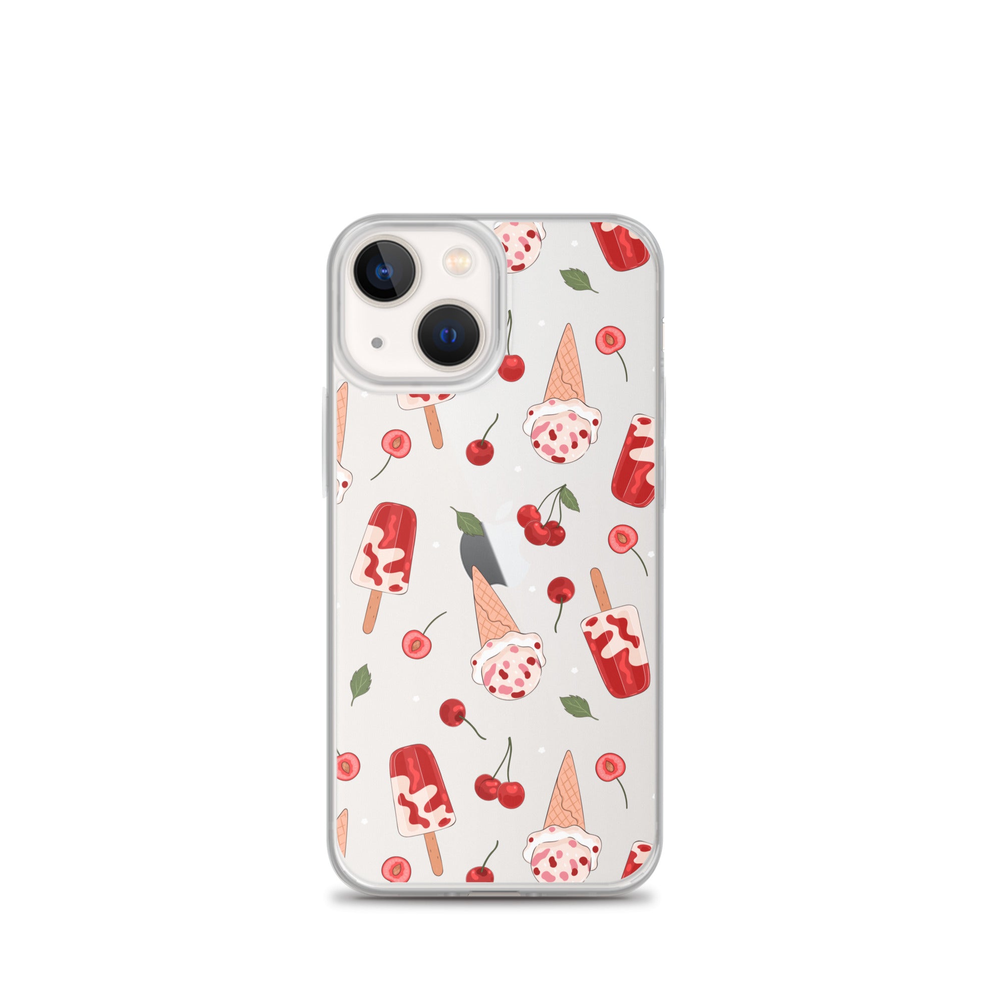 Cherry Ice Cream Clear iPhone Case iPhone 13 mini