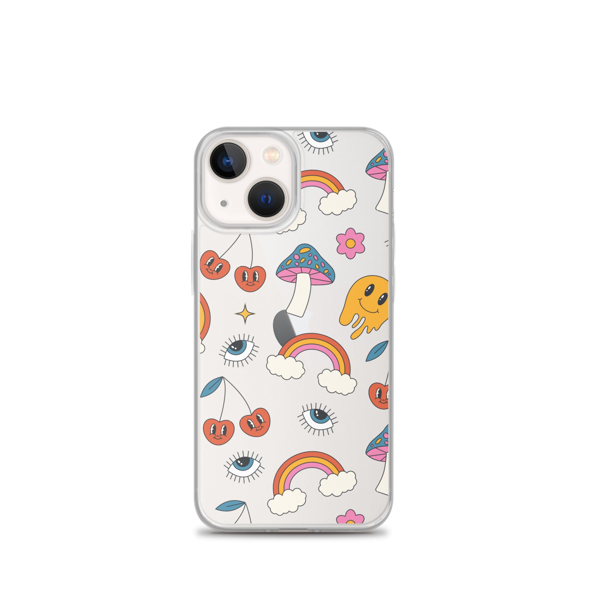Rainbow Vibes Clear iPhone Case iPhone 13 mini