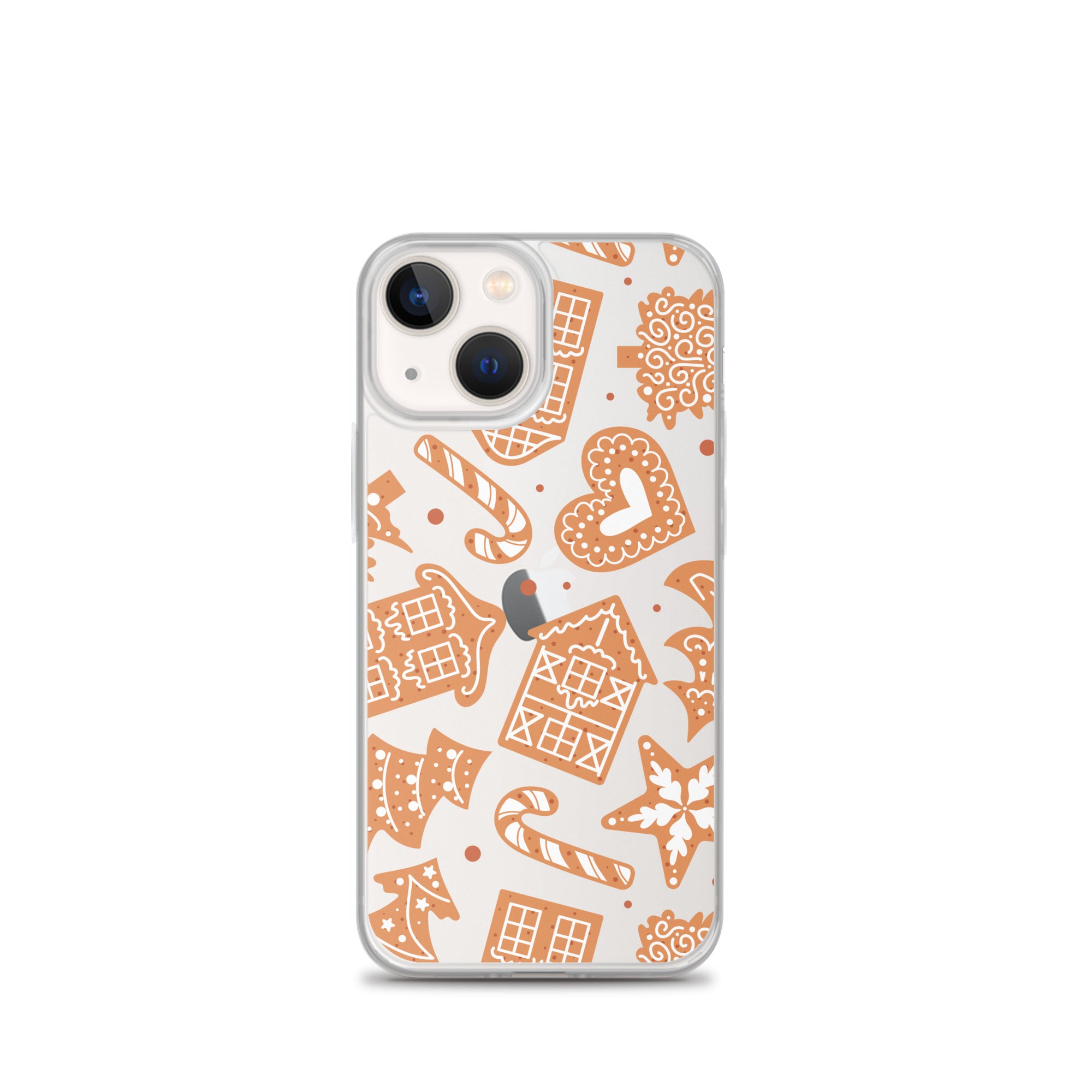 Gingerbread Clear iPhone Case iPhone 13 mini