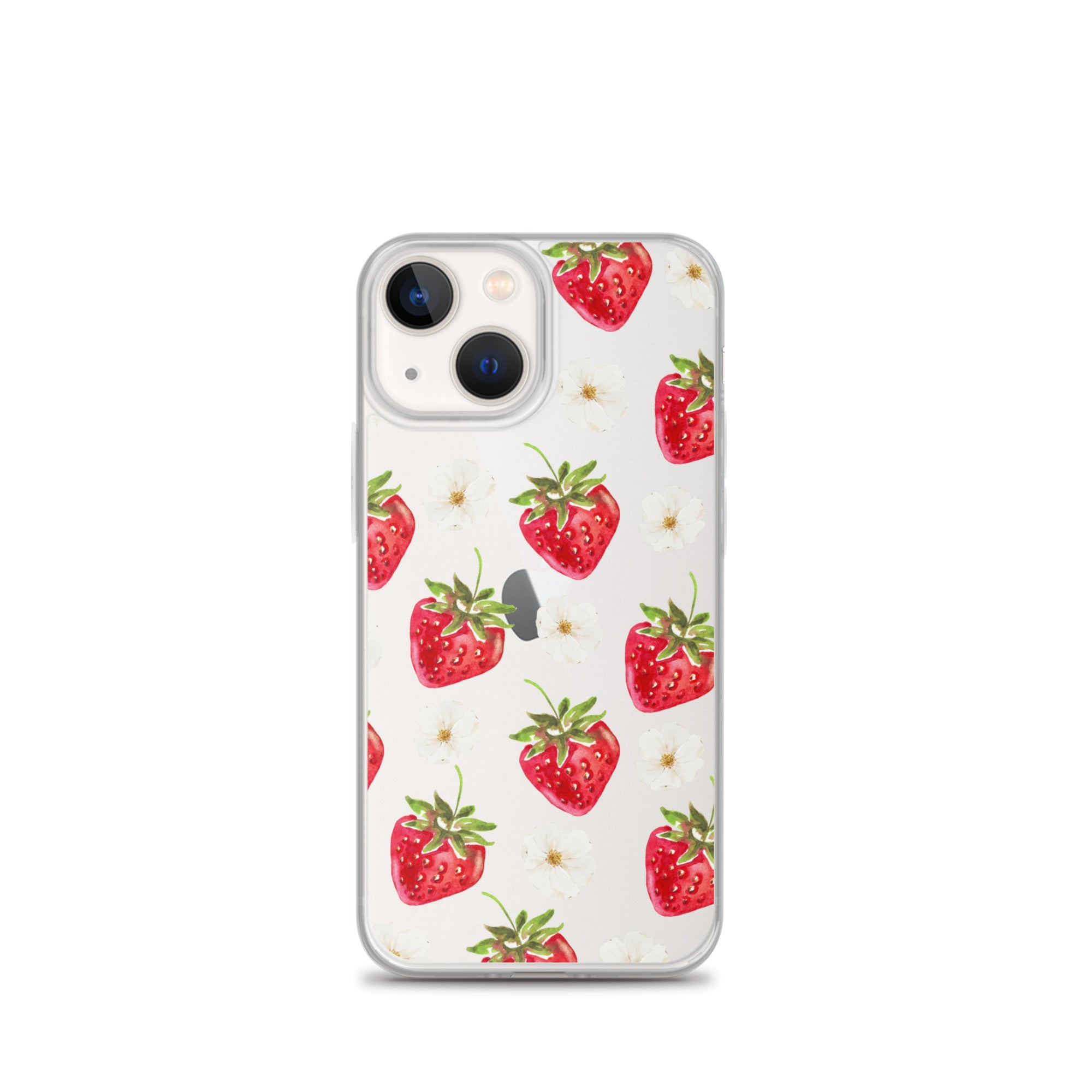 Strawberry Bloom Clear iPhone Case