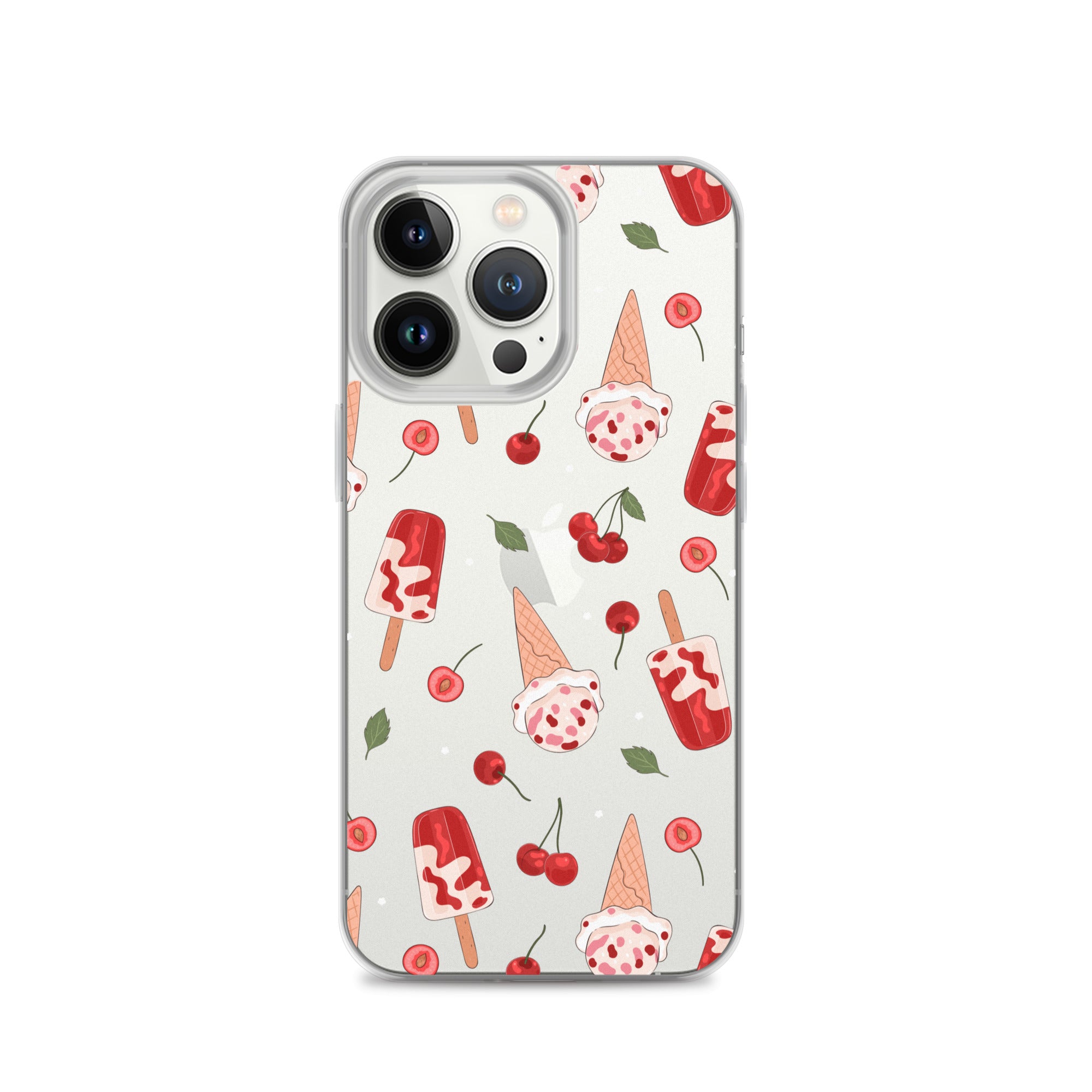 Cherry Ice Cream Clear iPhone Case iPhone 13 Pro