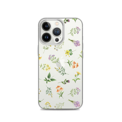 Floral Rain Clear iPhone Case iPhone 13 Pro