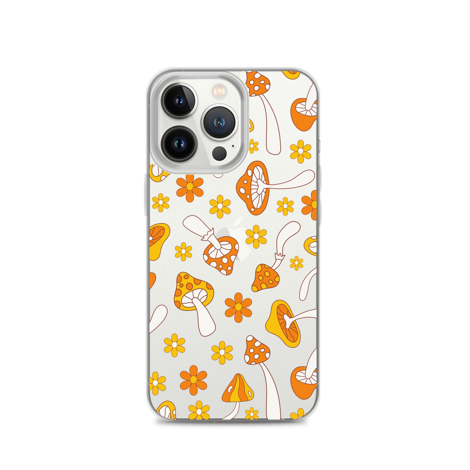 Retro Mushrooms Clear iPhone Case iPhone 13 Pro