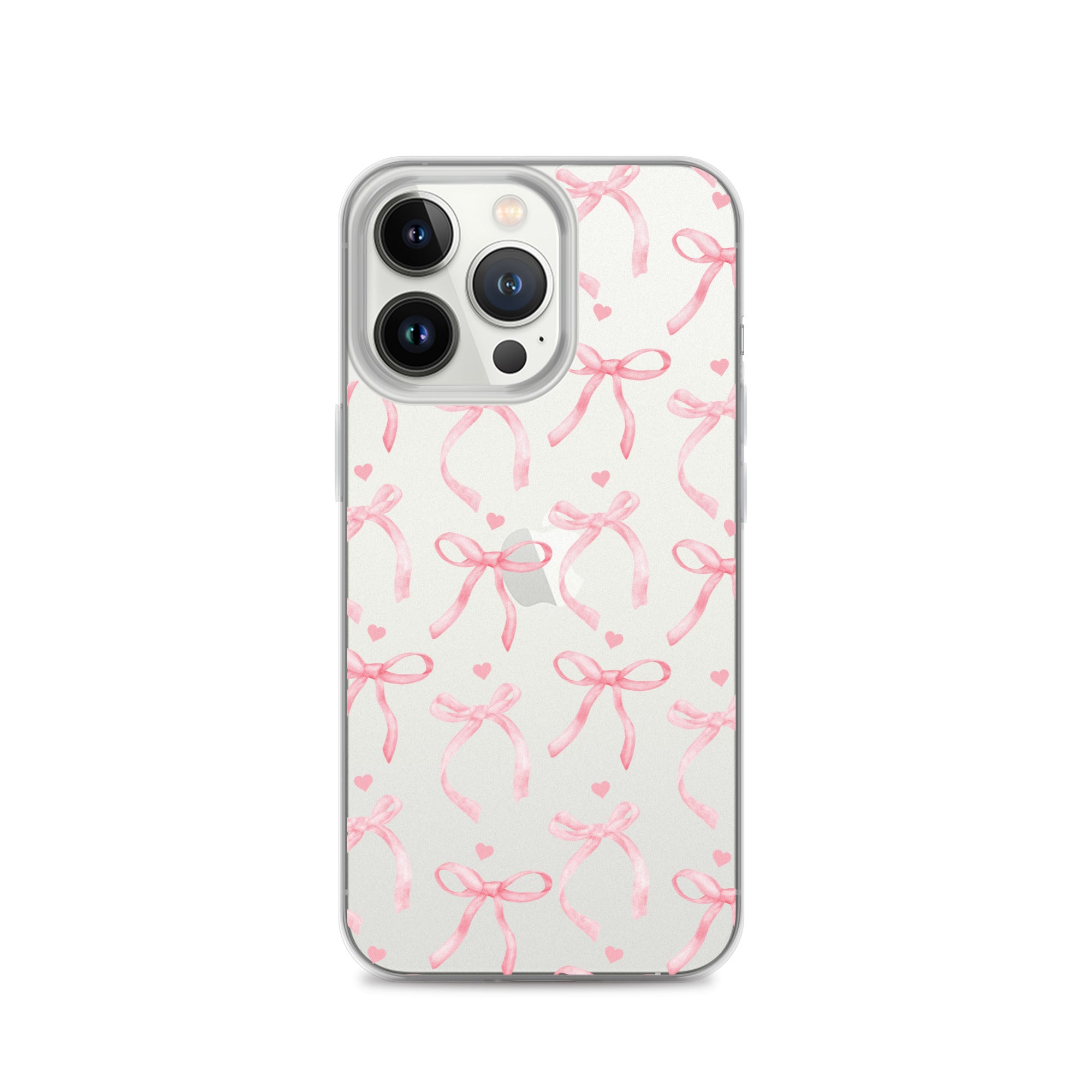 Blushing Bow Clear iPhone Case