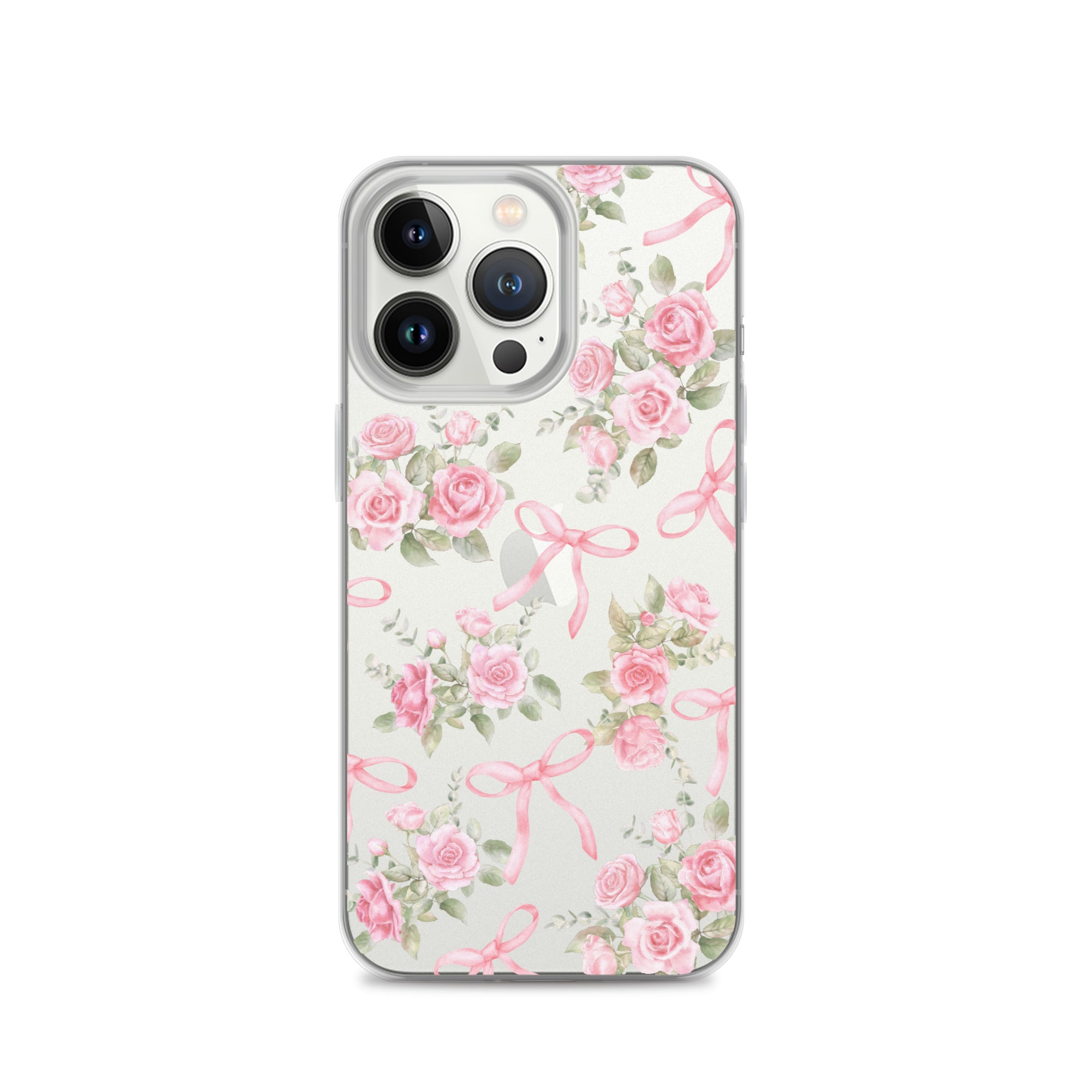 Bows & Roses Clear iPhone Case