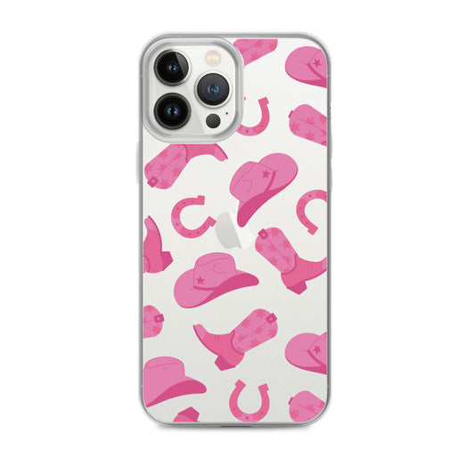 Pink Rodeo Clear iPhone Case iPhone 13 Pro Max