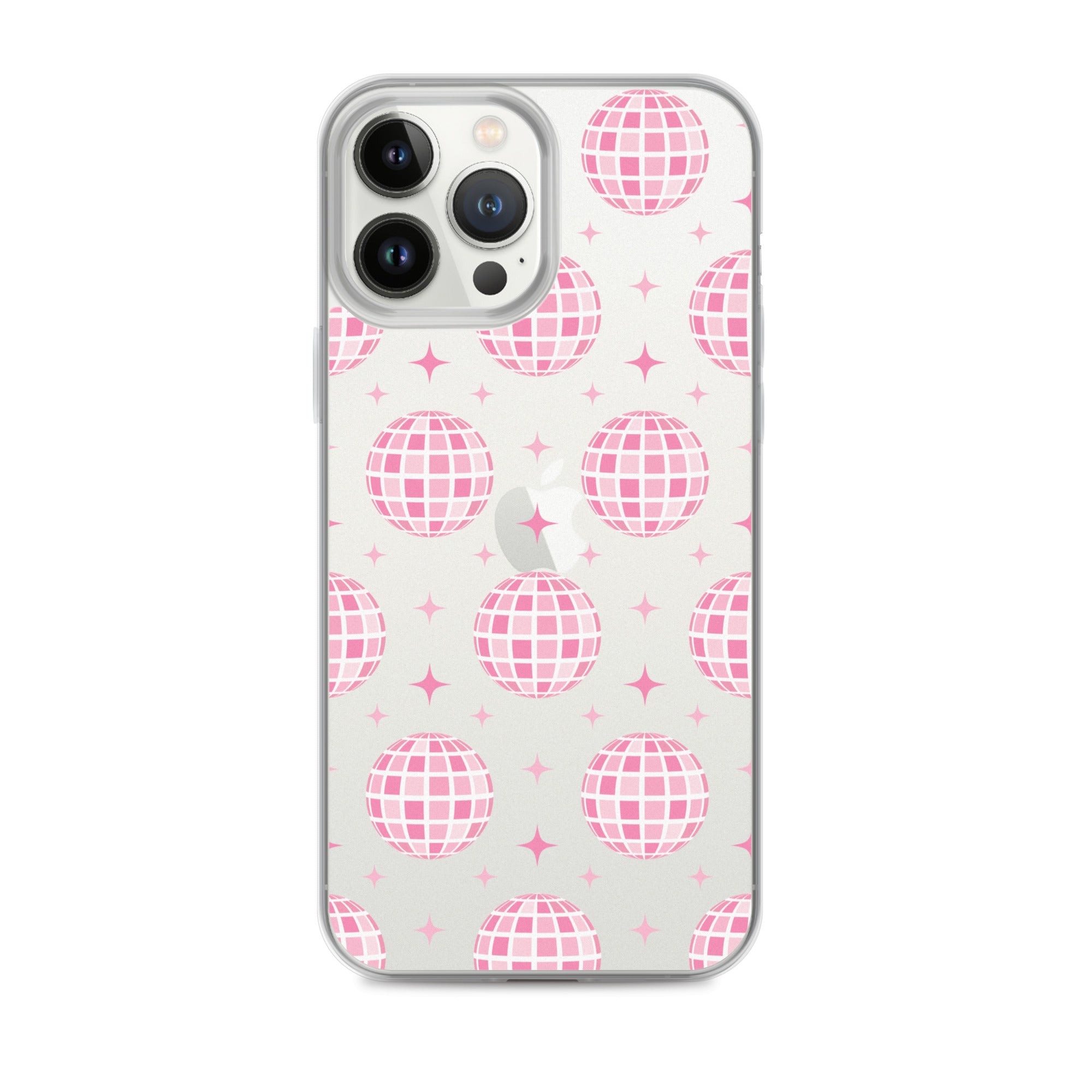 Pink Disco Clear iPhone Case iPhone 13 Pro Max