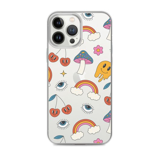 Rainbow Vibes Clear iPhone Case iPhone 13 Pro Max
