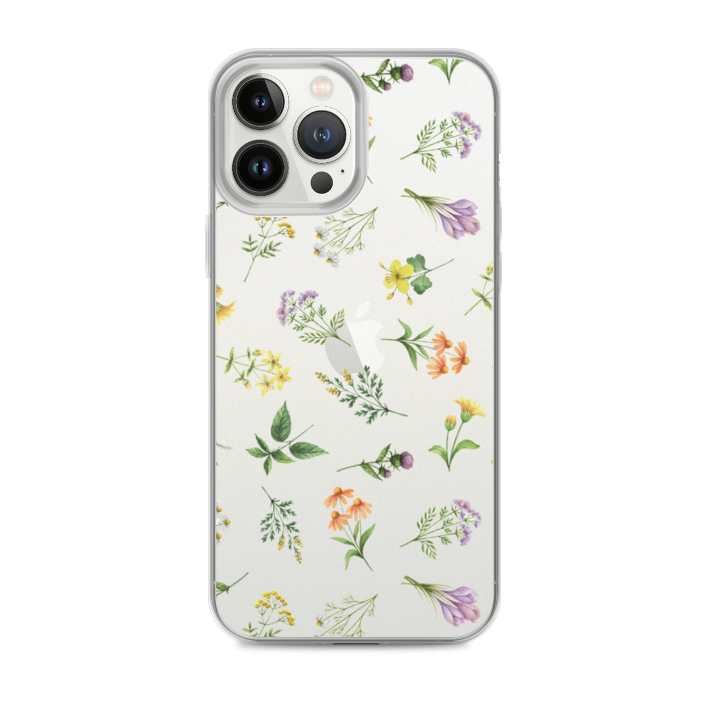 Floral Rain Clear iPhone Case iPhone 13 Pro Max