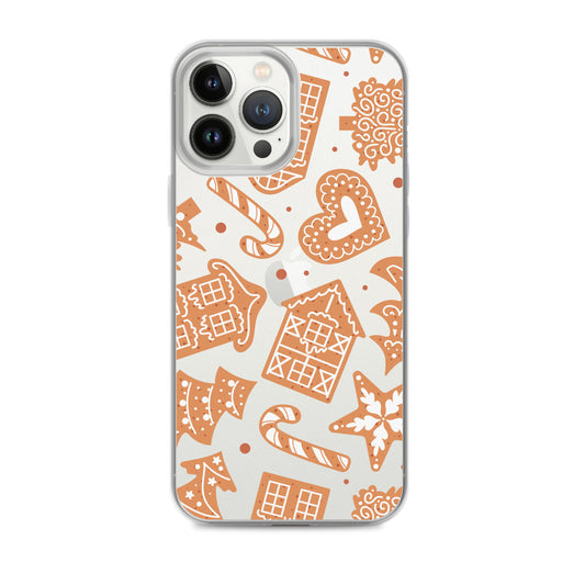 Gingerbread Clear iPhone Case iPhone 13 Pro Max