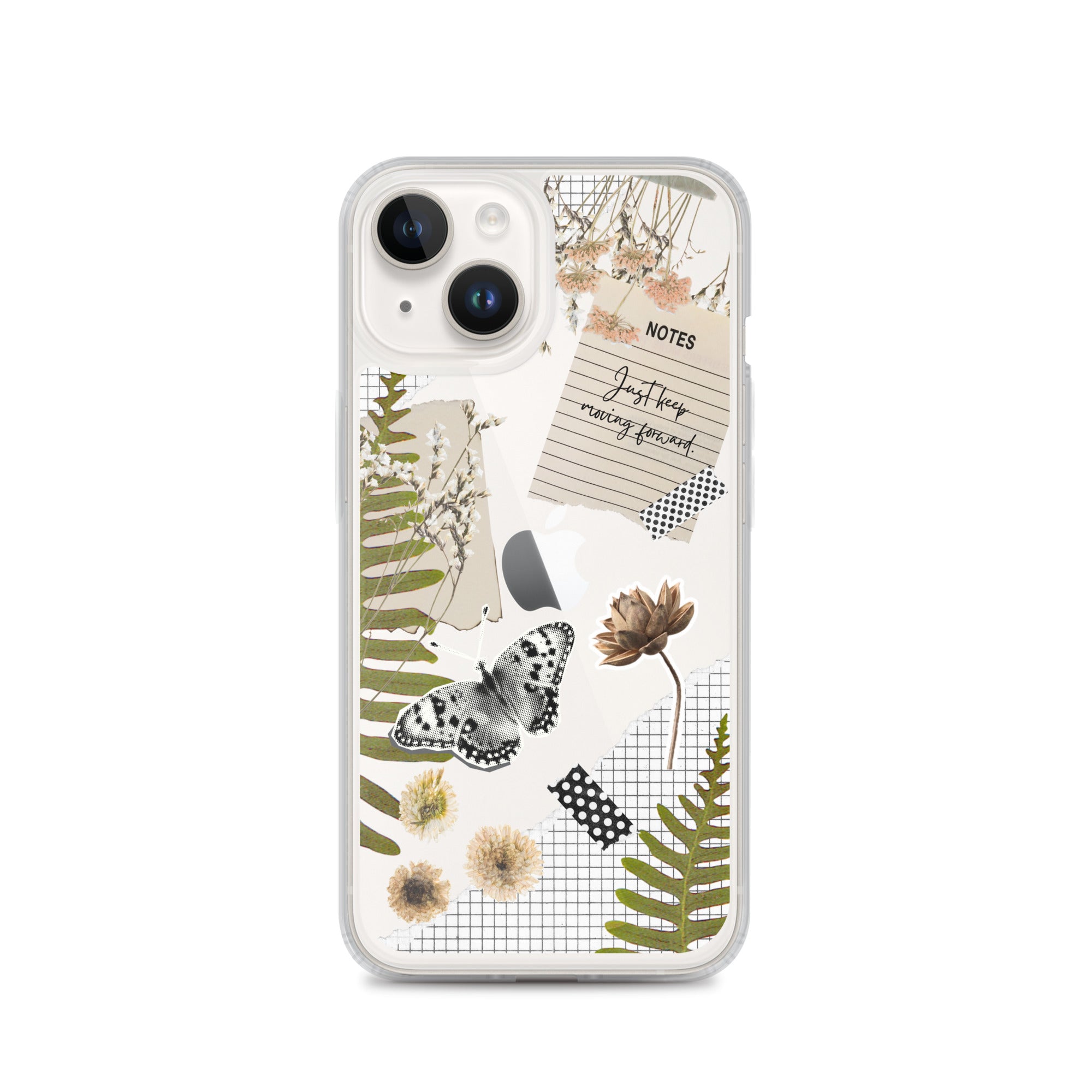 Boho Collage Clear iPhone Case iPhone 14
