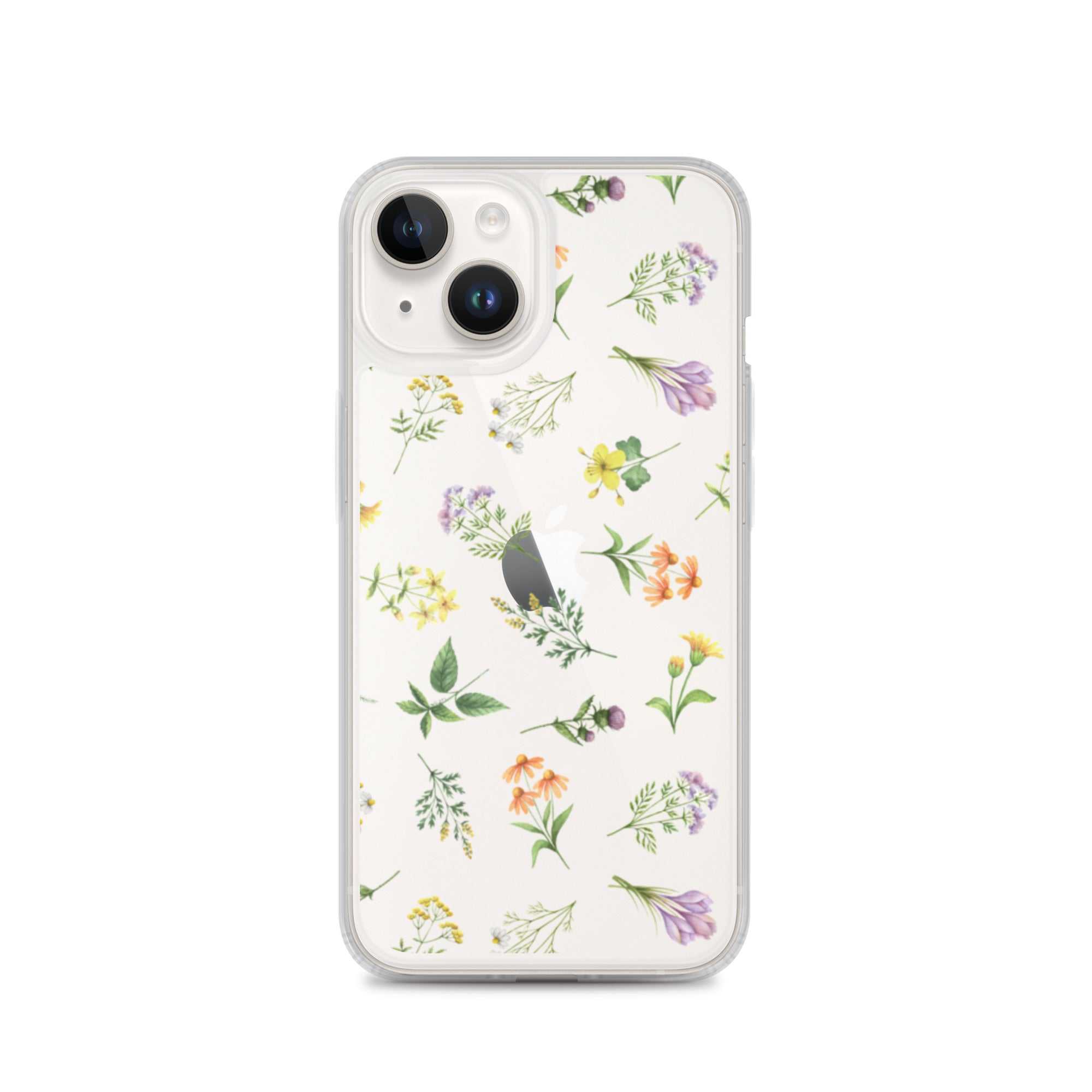 Floral Rain Clear iPhone Case iPhone 14