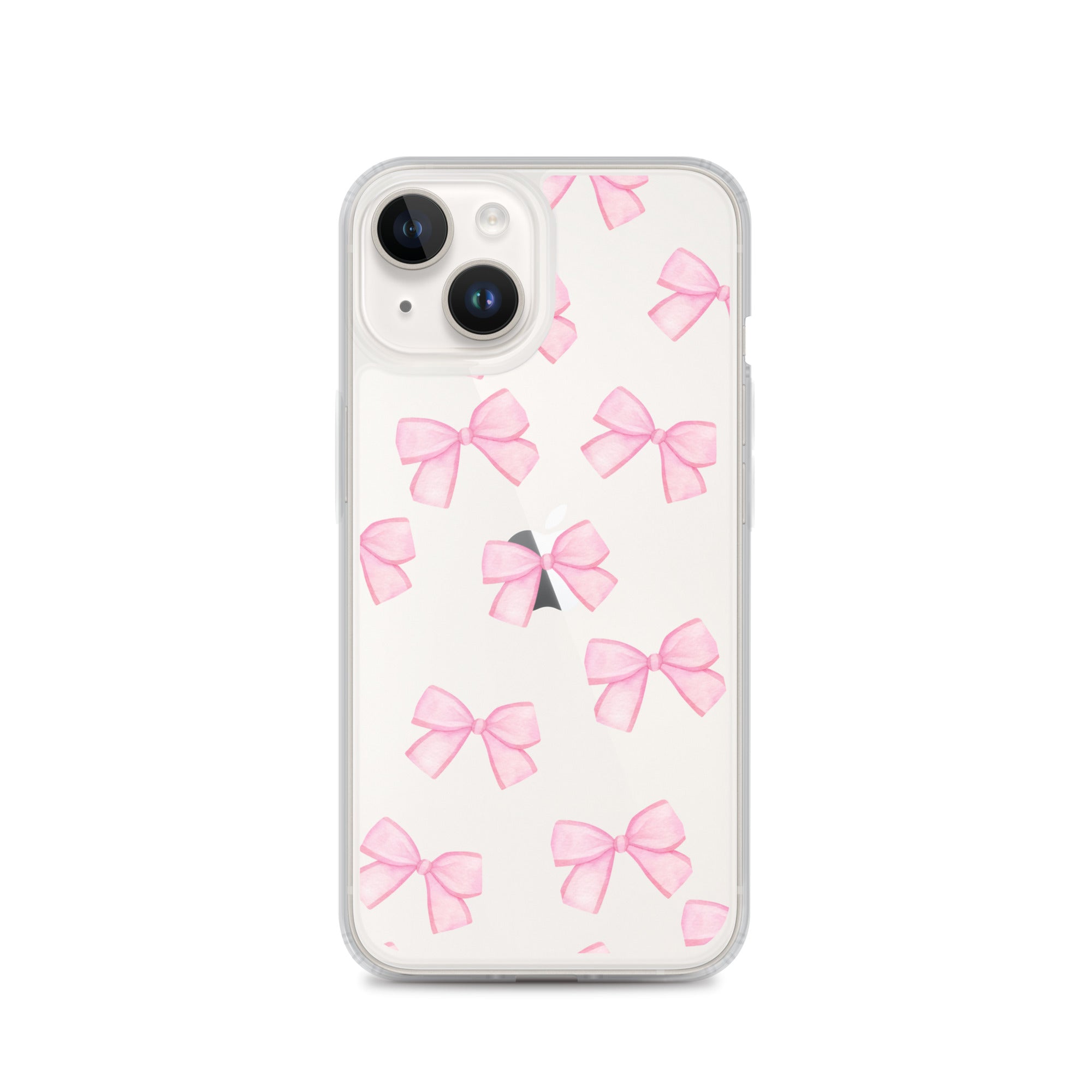 Pink Bows Clear iPhone Case