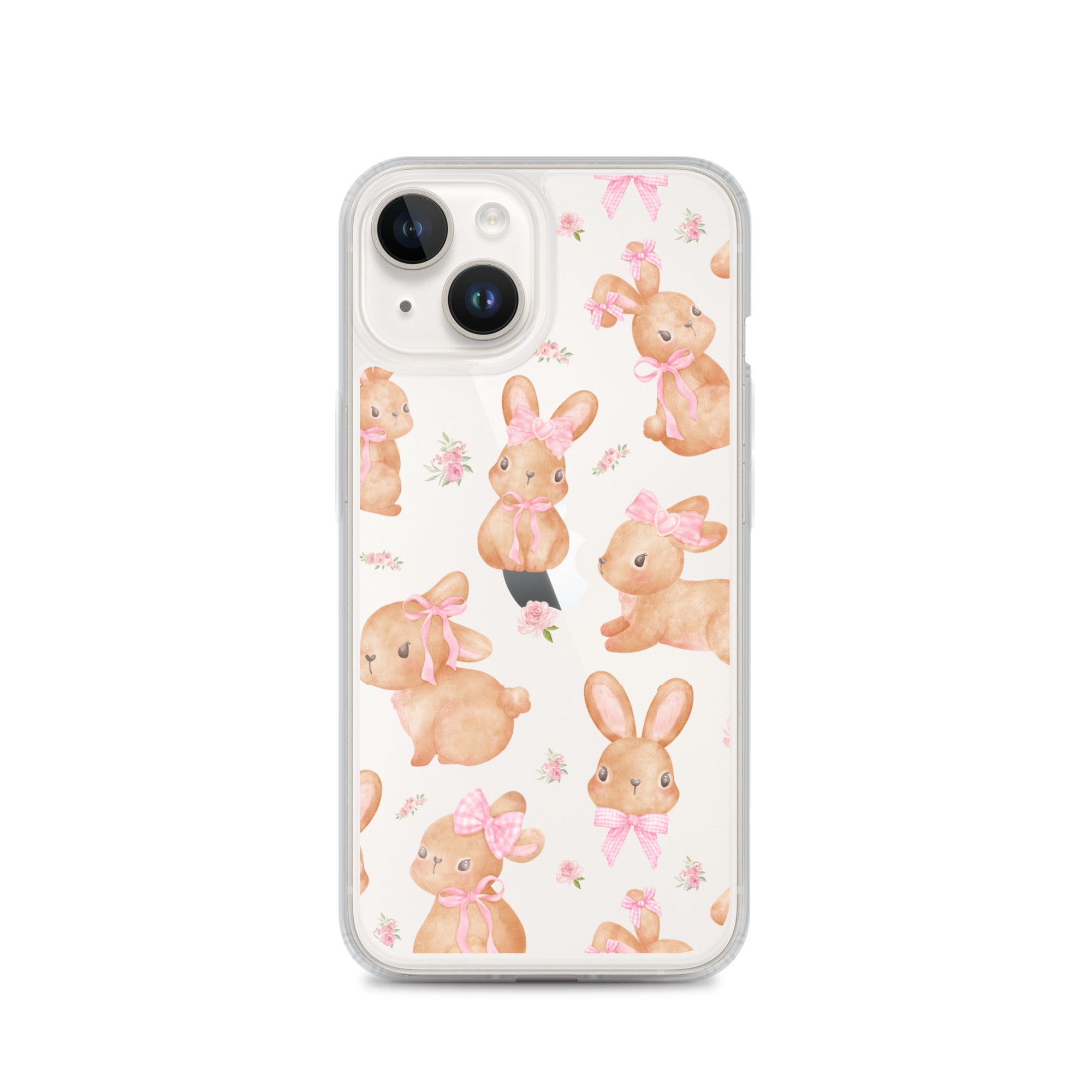 Bow Bunny Clear iPhone Case