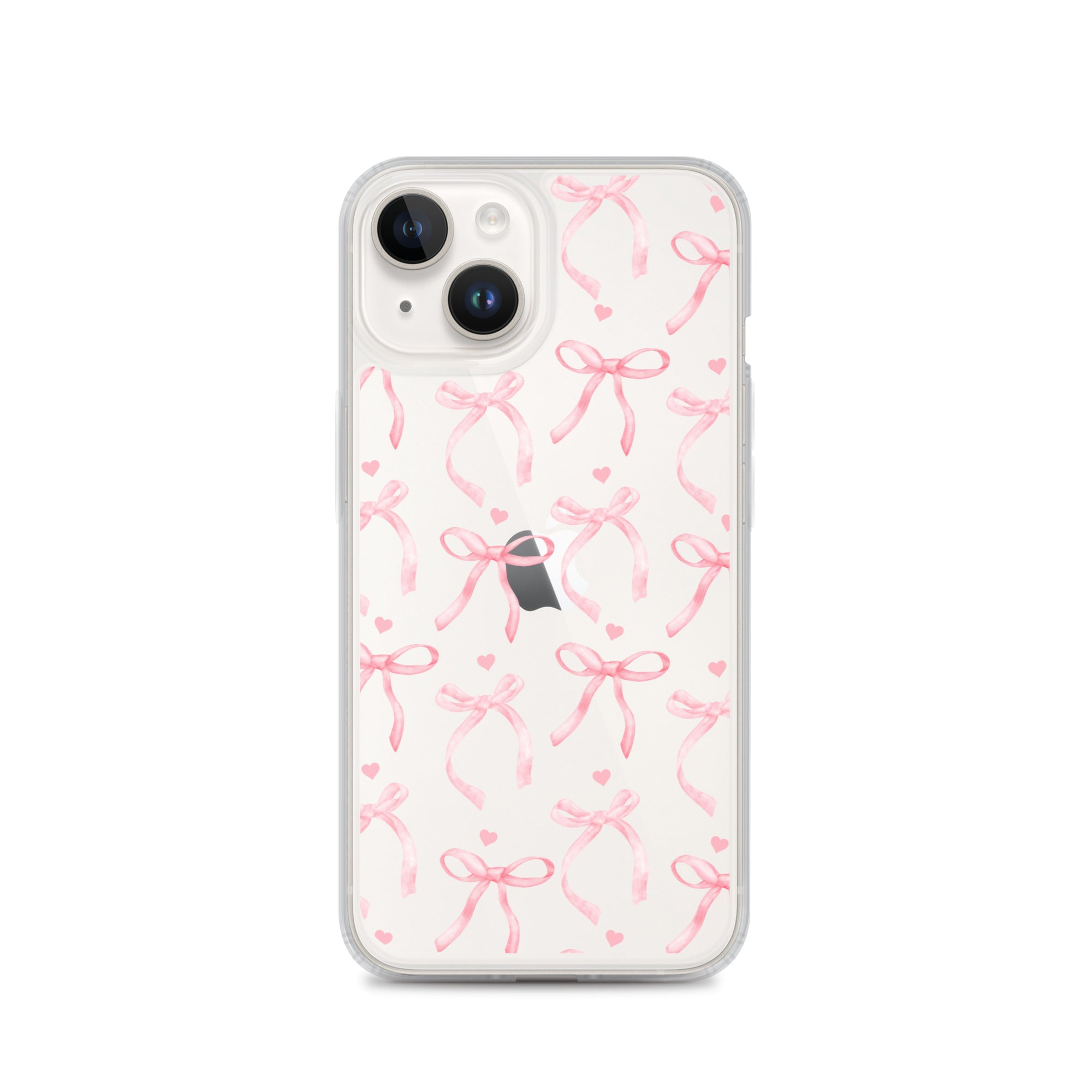 Blushing Bow Clear iPhone Case