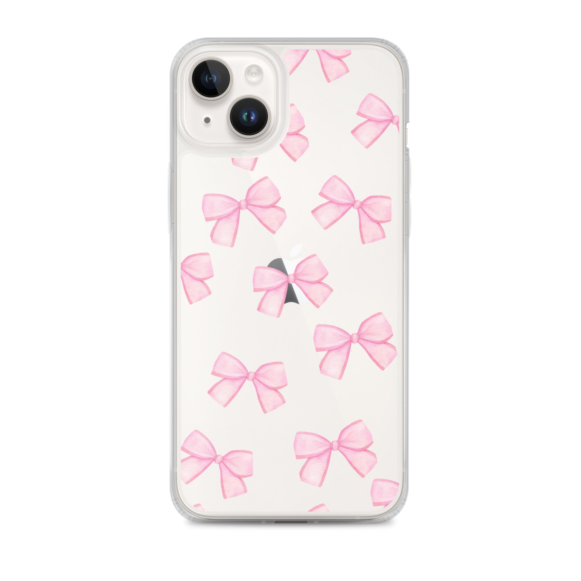 Pink Bows Clear iPhone Case