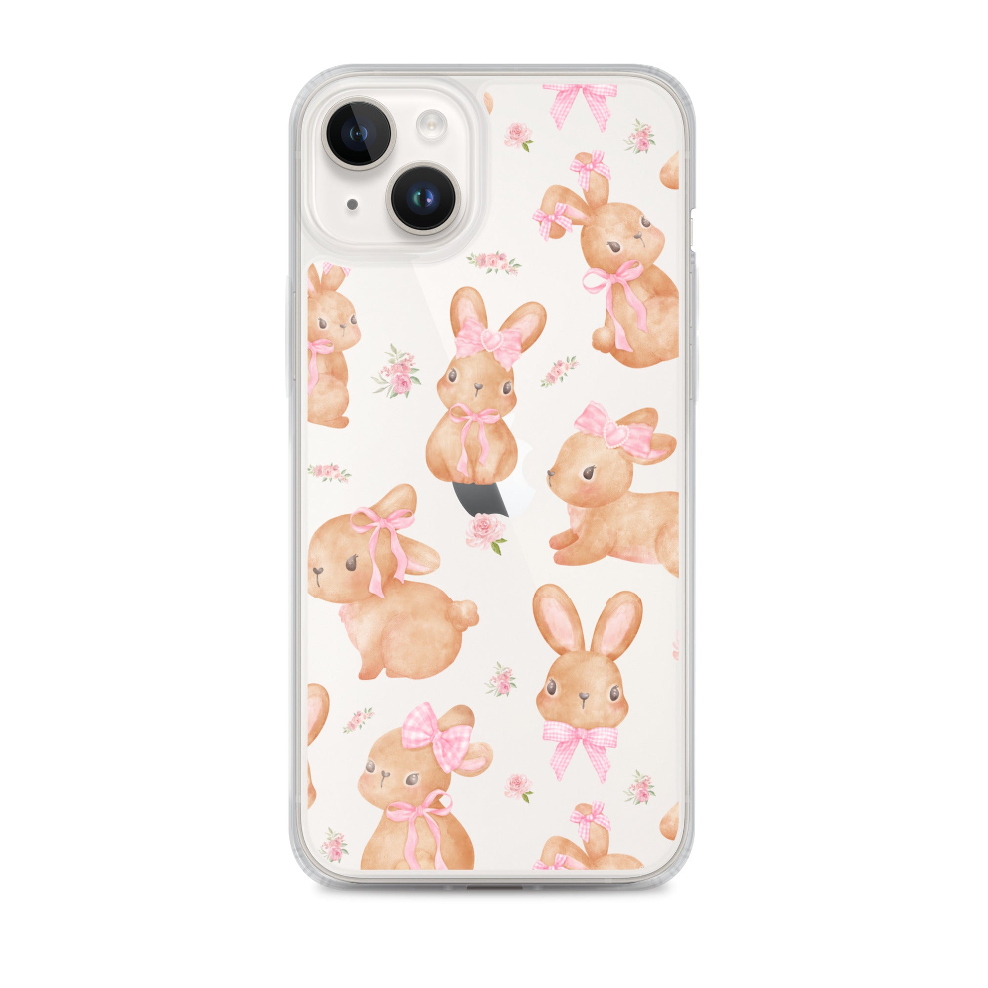 Bow Bunny Clear iPhone Case