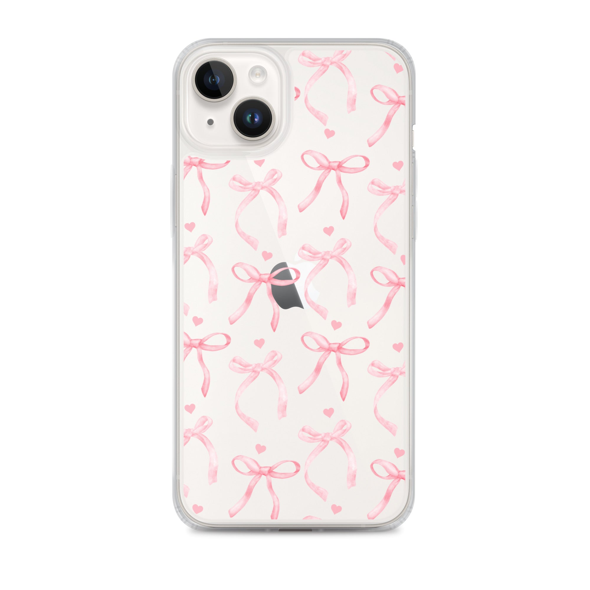 Blushing Bow Clear iPhone Case