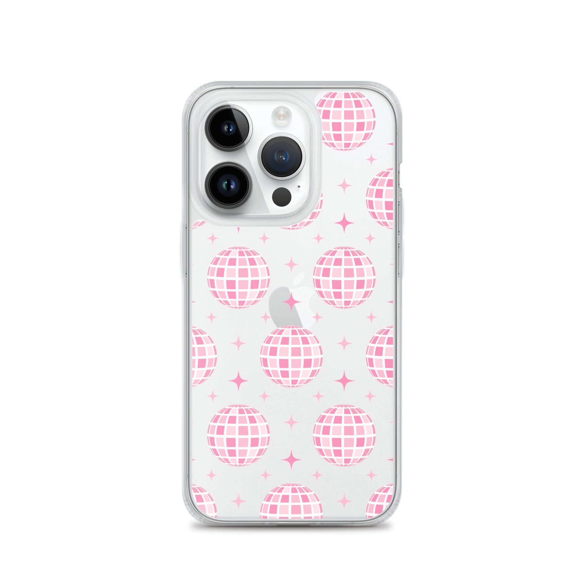 Pink Disco Clear iPhone Case iPhone 14 Pro