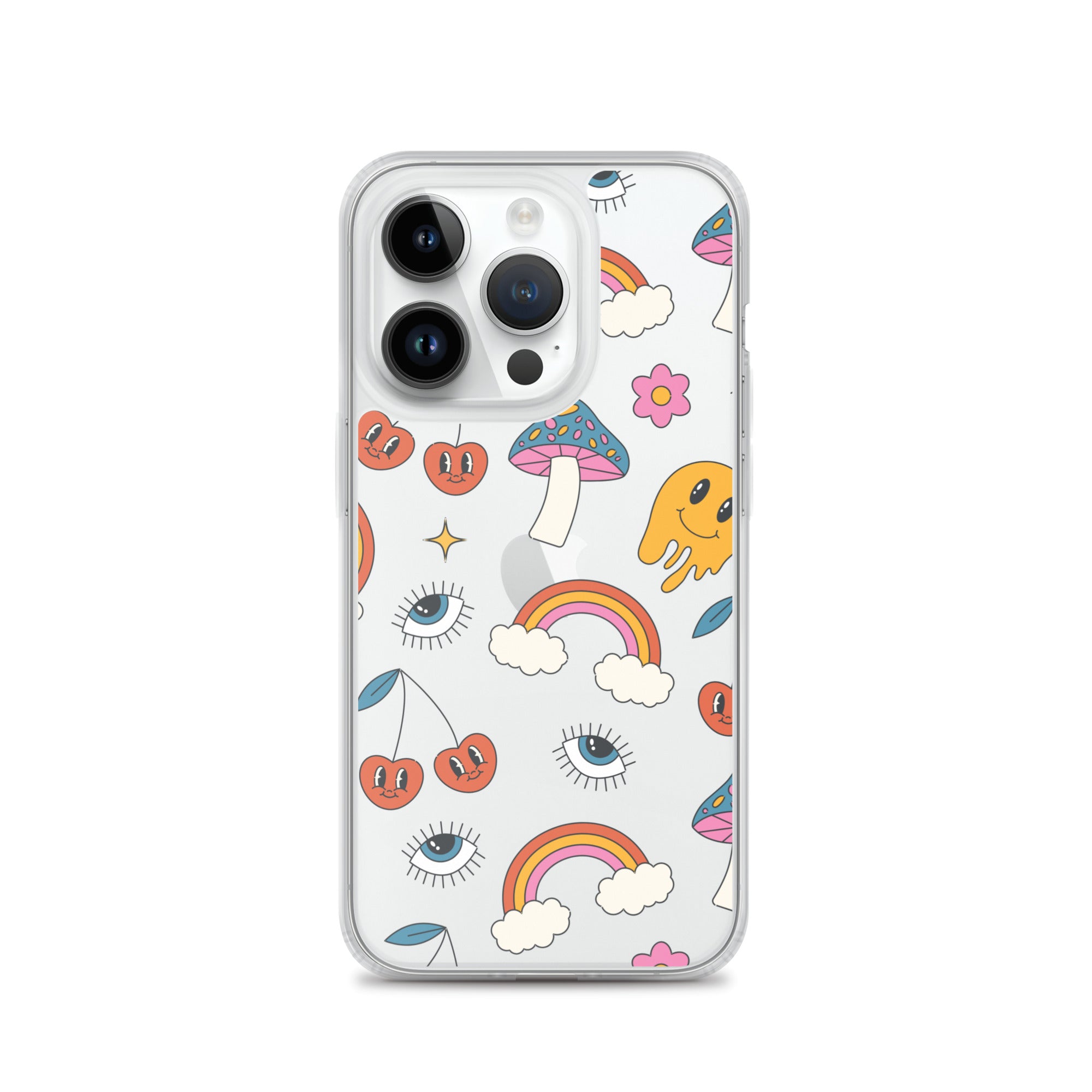 Rainbow Vibes Clear iPhone Case iPhone 14 Pro
