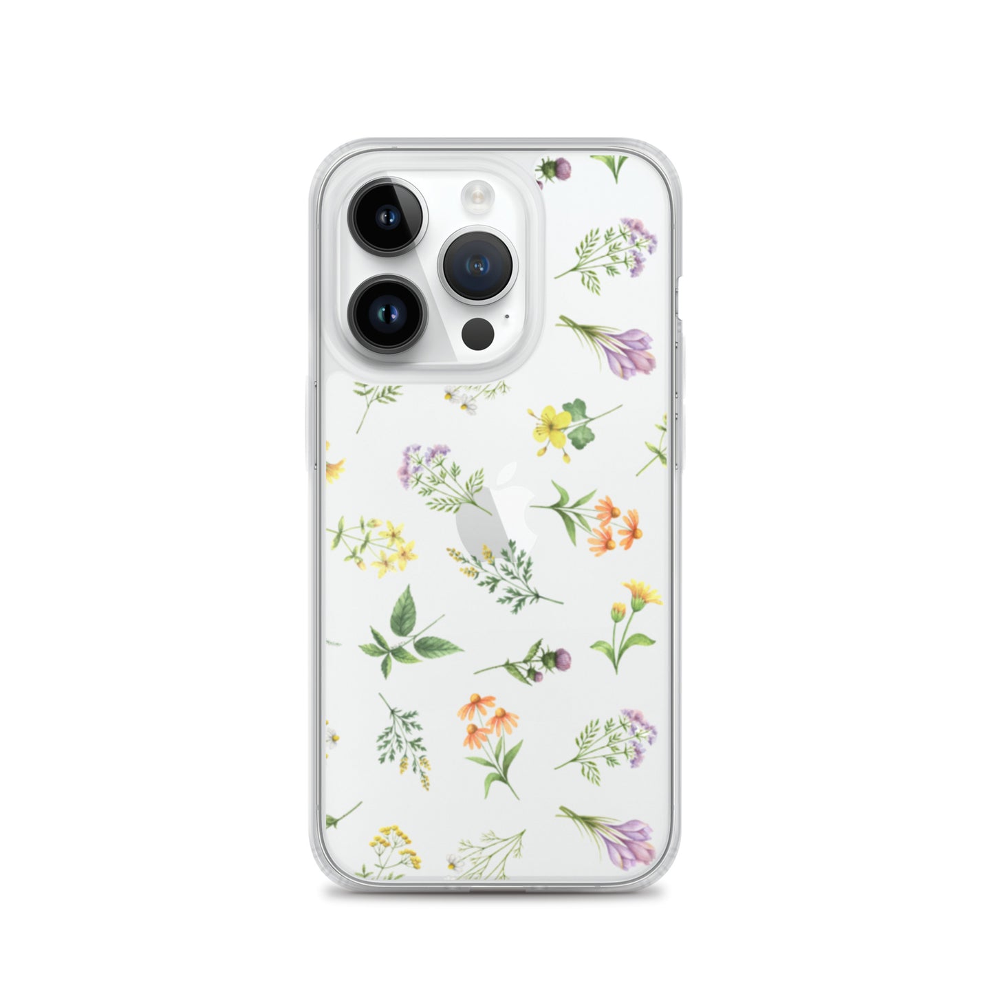 Floral Rain Clear iPhone Case iPhone 14 Pro