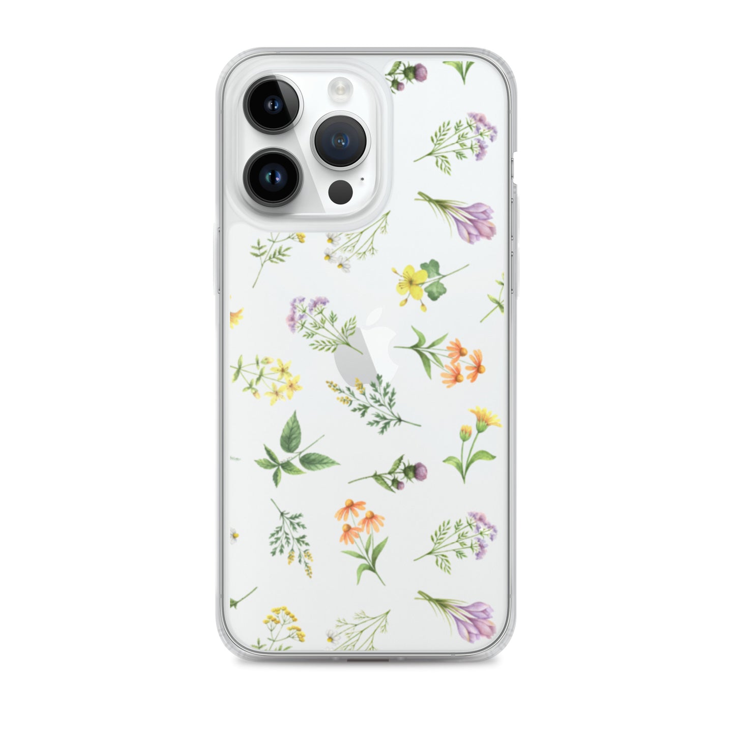 Floral Rain Clear iPhone Case iPhone 14 Pro Max