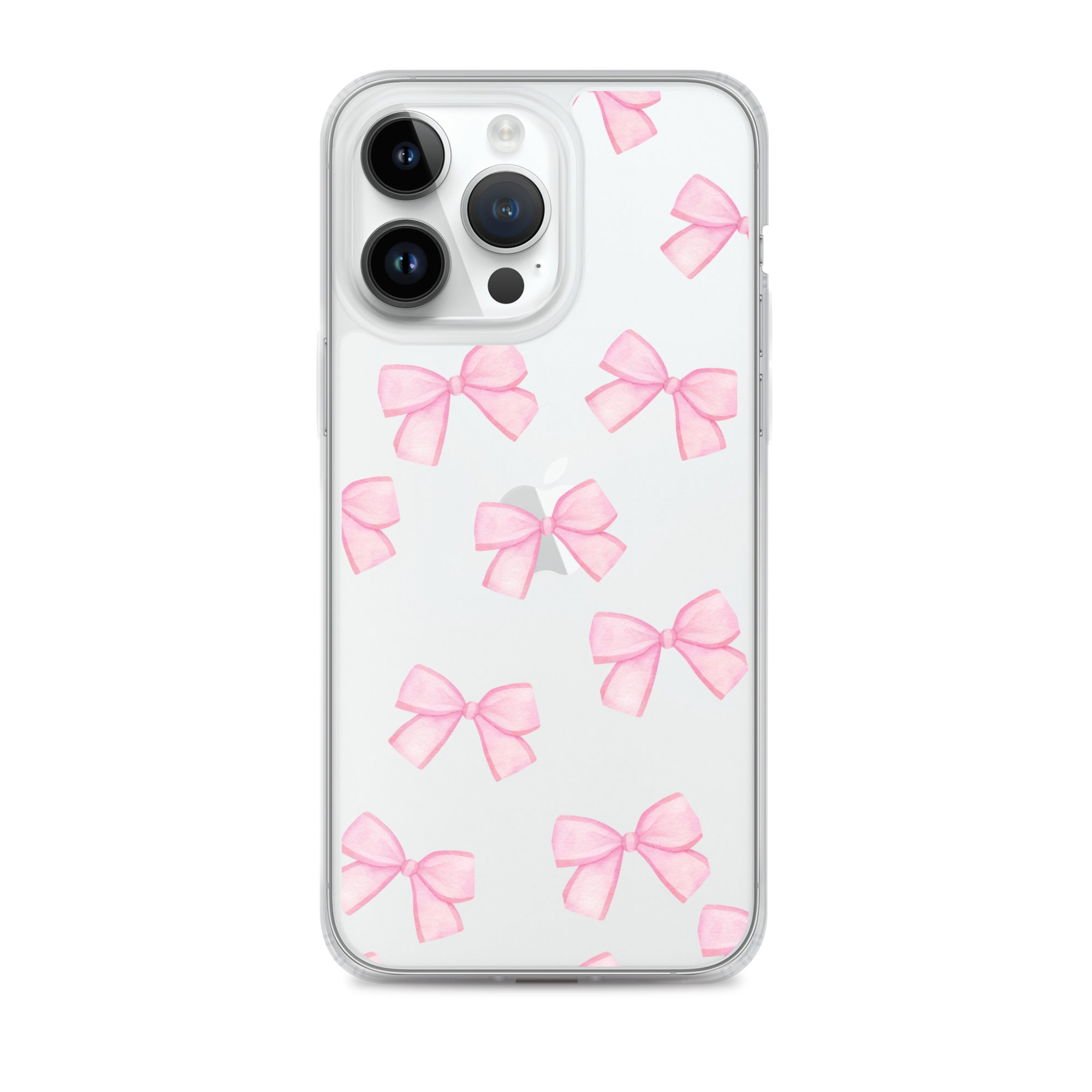 Pink Bows Clear iPhone Case