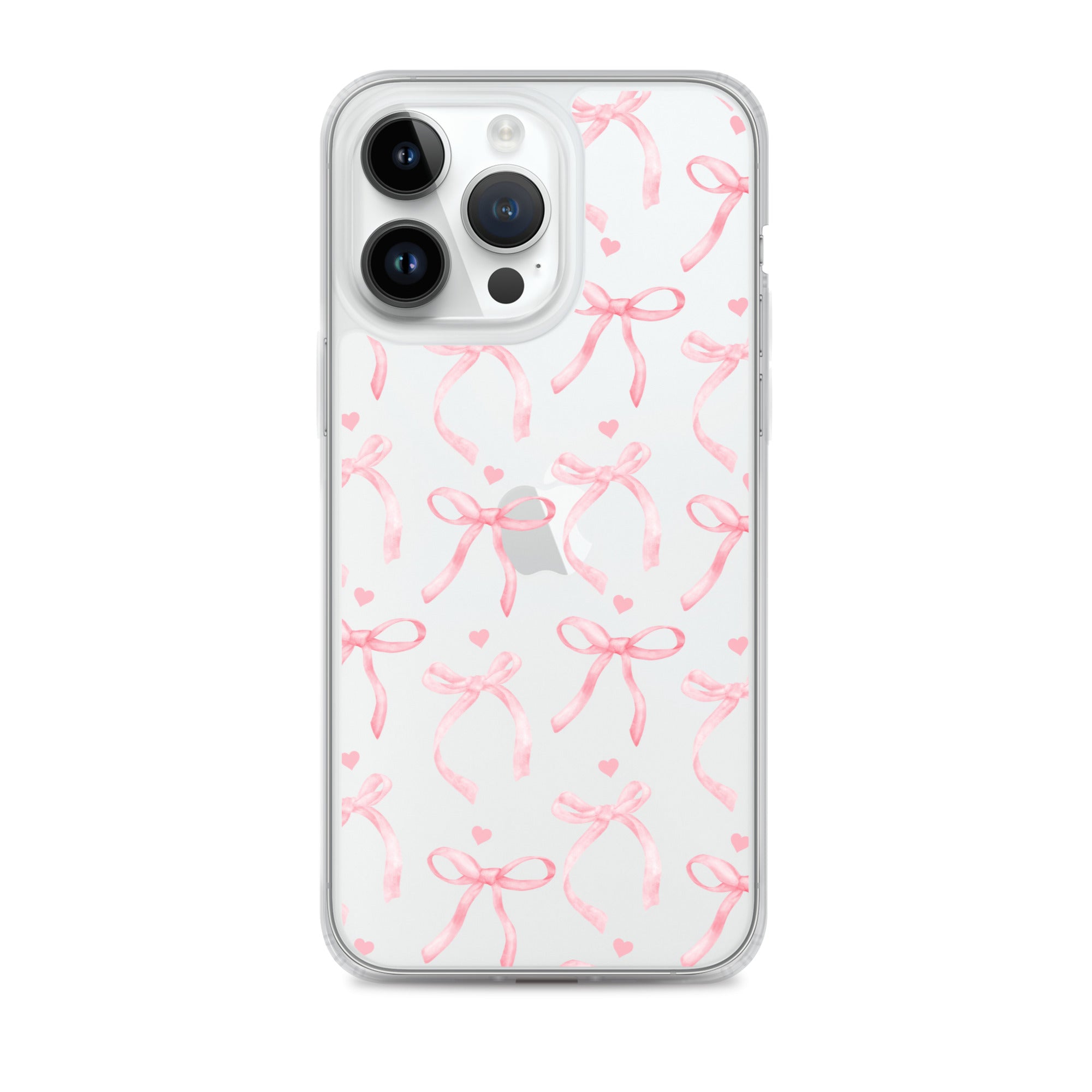 Blushing Bow Clear iPhone Case