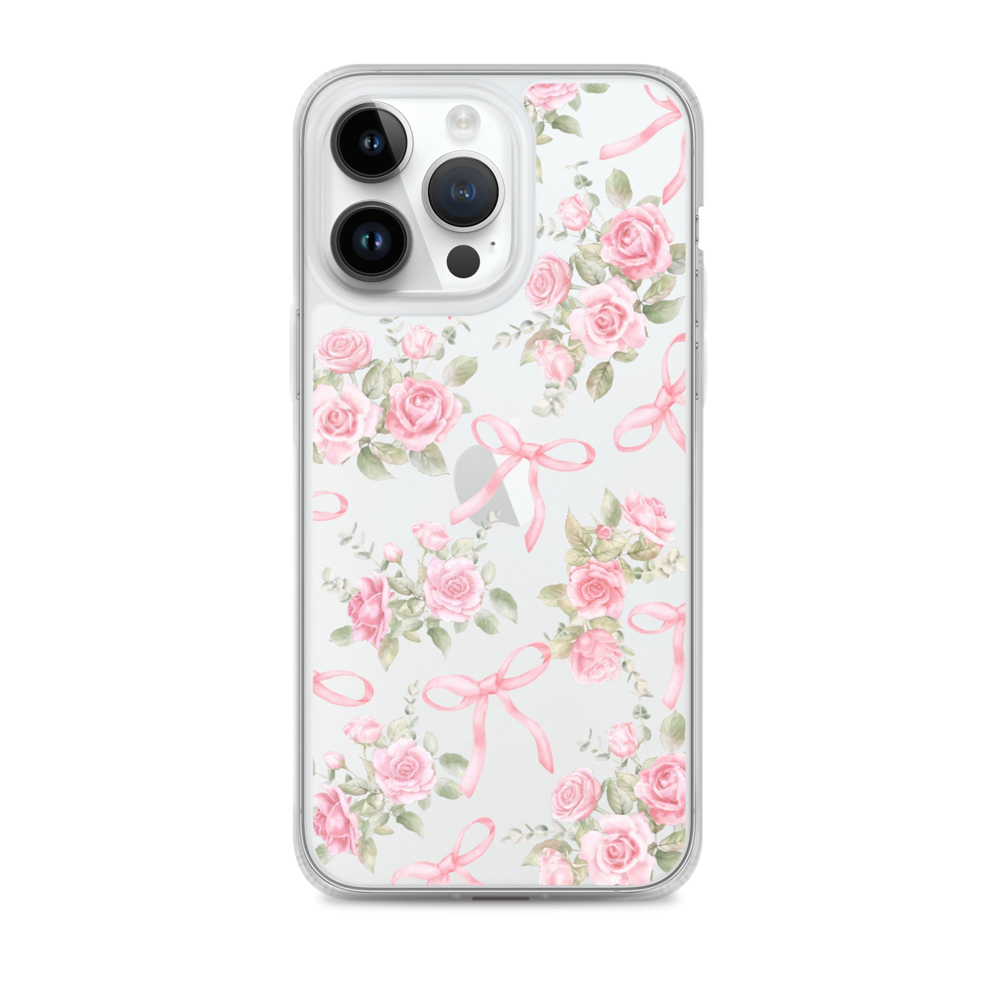 Bows & Roses Clear iPhone Case