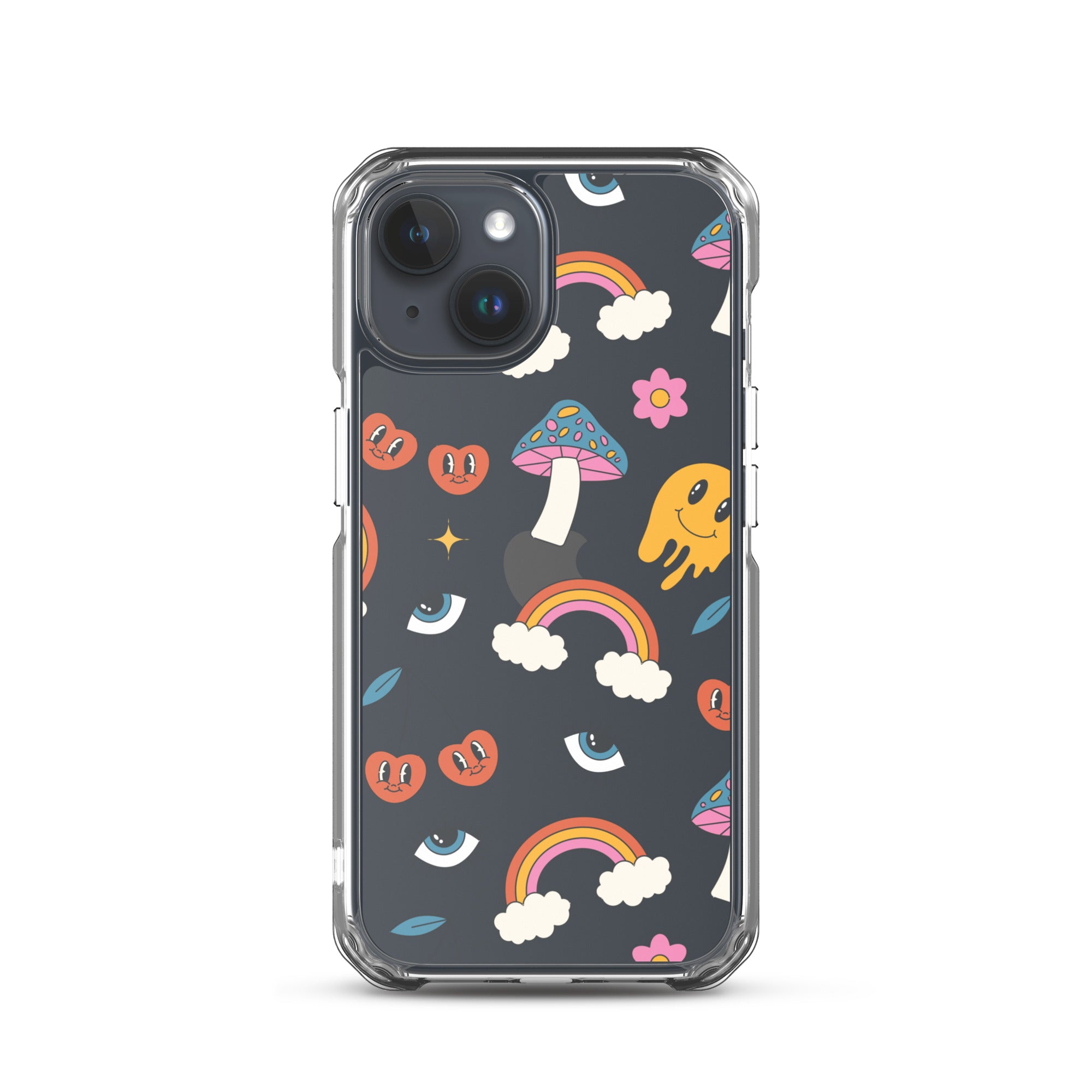 Rainbow Vibes Clear iPhone Case iPhone 15