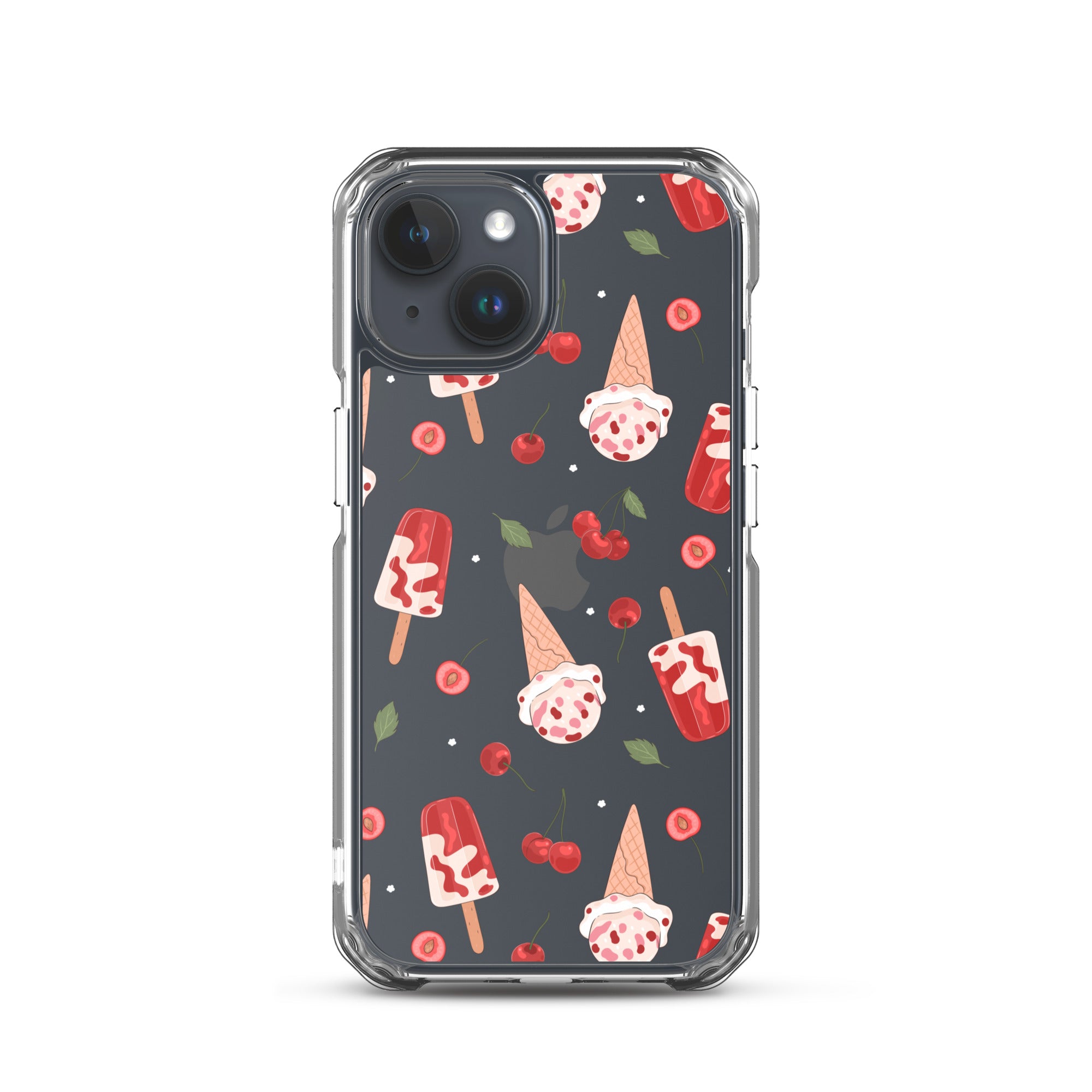 Cherry Ice Cream Clear iPhone Case iPhone 15