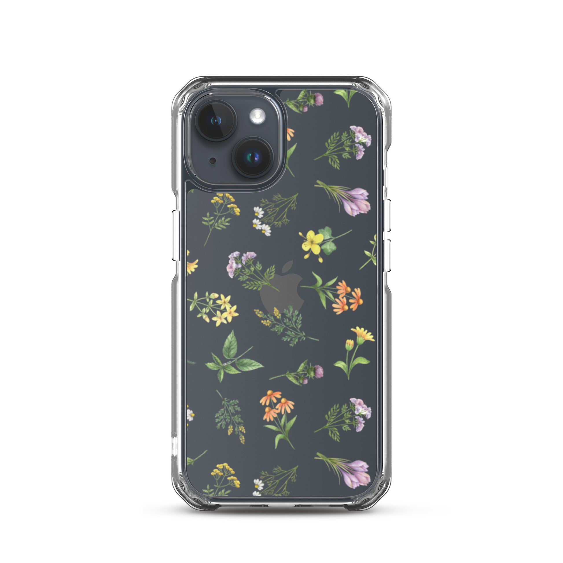 Floral Rain Clear iPhone Case iPhone 15