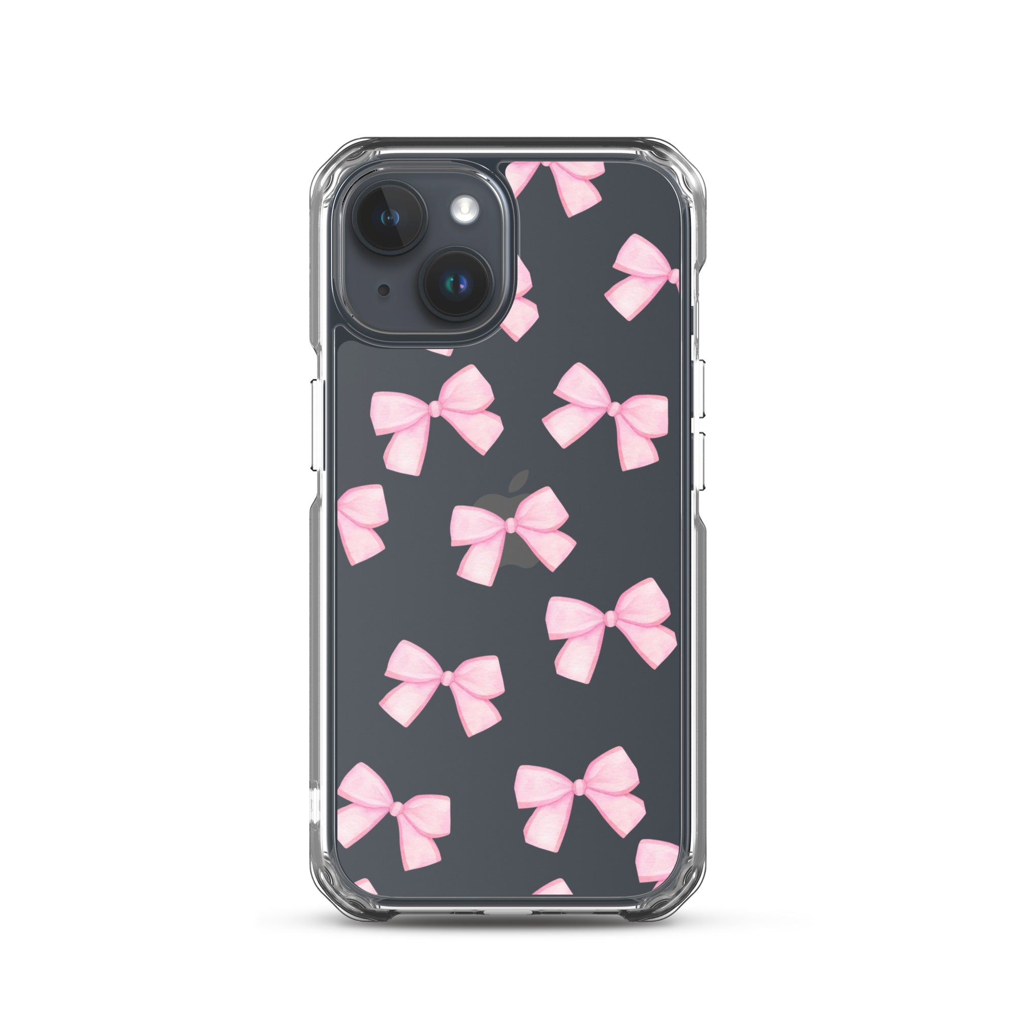 Pink Bows Clear iPhone Case