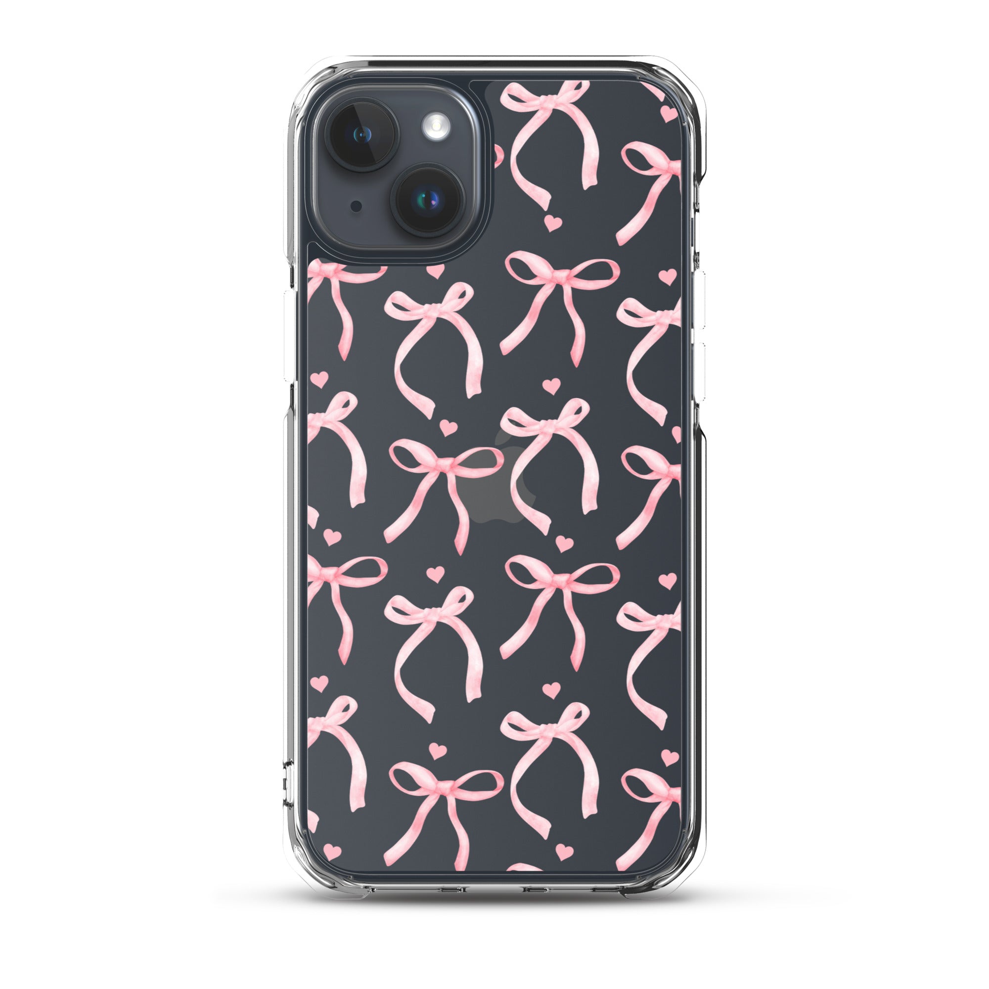 Blushing Bow Clear iPhone Case