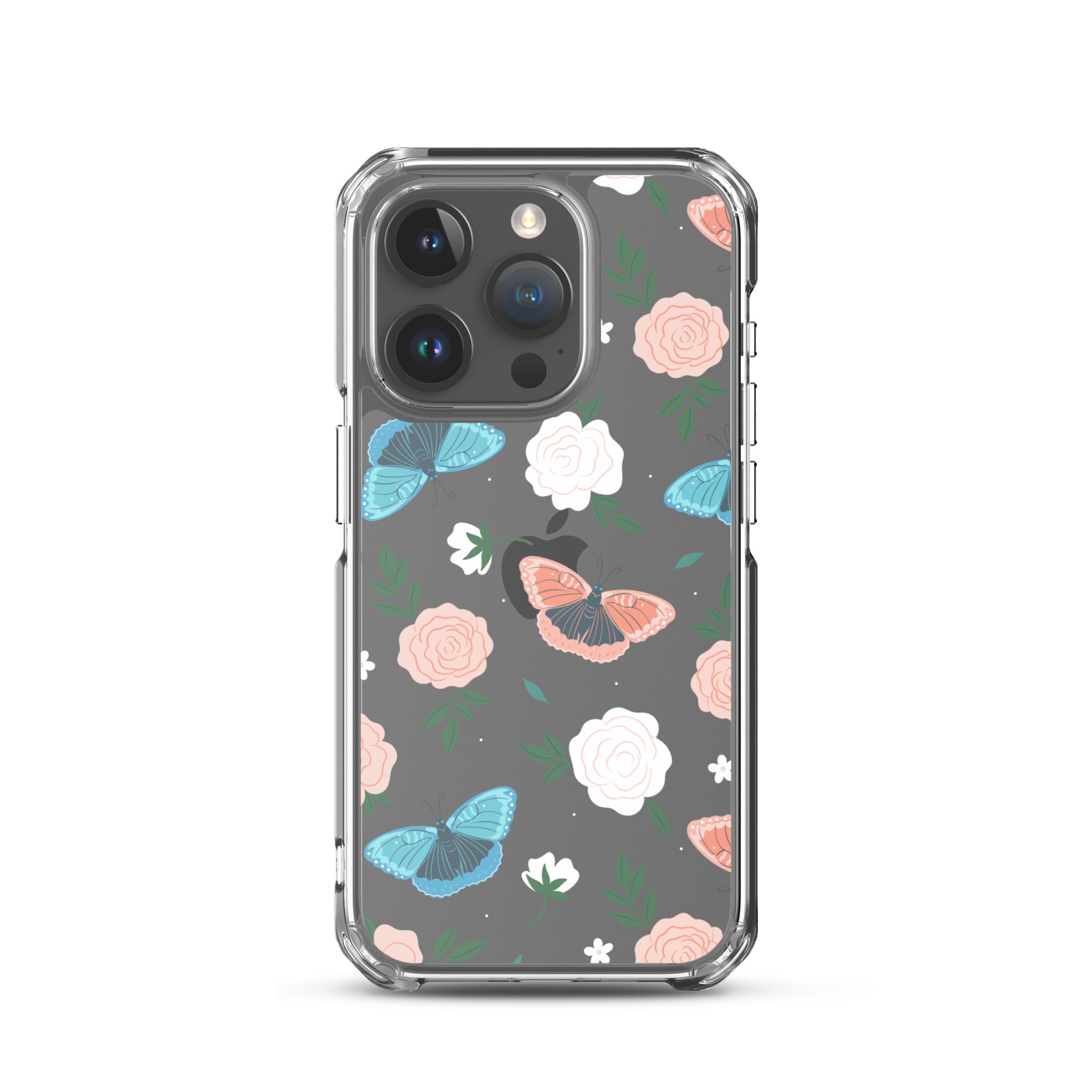 White Blossom Clear iPhone Case iPhone 15 Pro