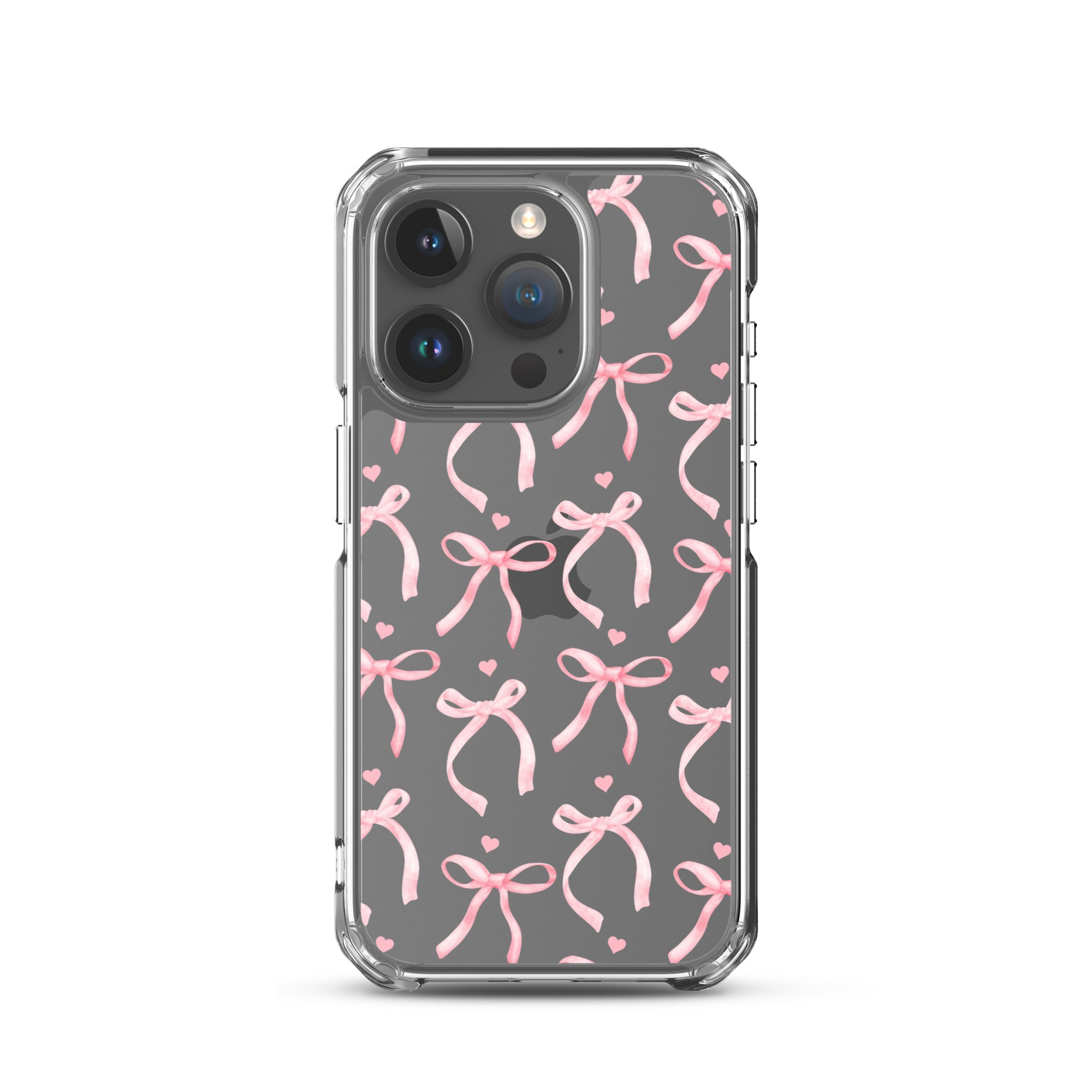 Blushing Bow Clear iPhone Case