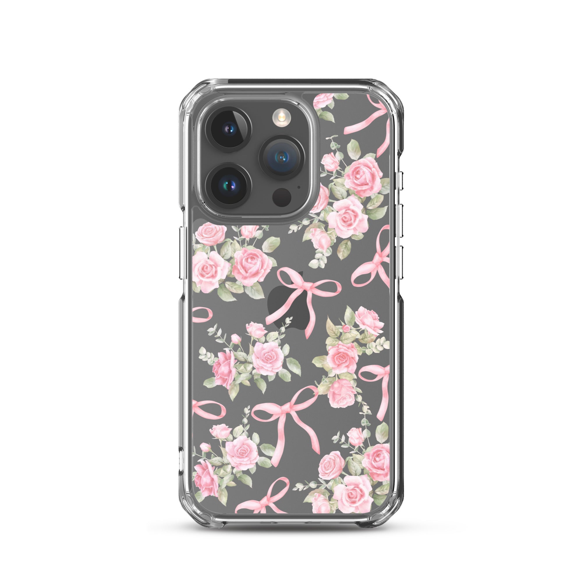 Bows & Roses Clear iPhone Case